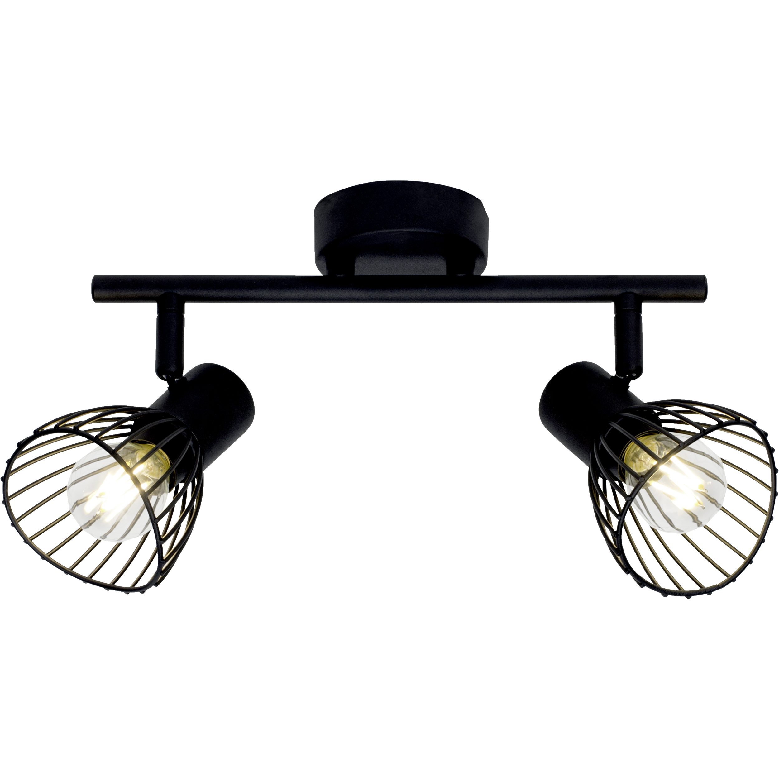 Lightbox Deckenstrahler, ohne Leuchtmittel, Spotrohr, schwenkbar, 17 x 38 x 18 cm, 2 x E14, max. 40 W, Metall