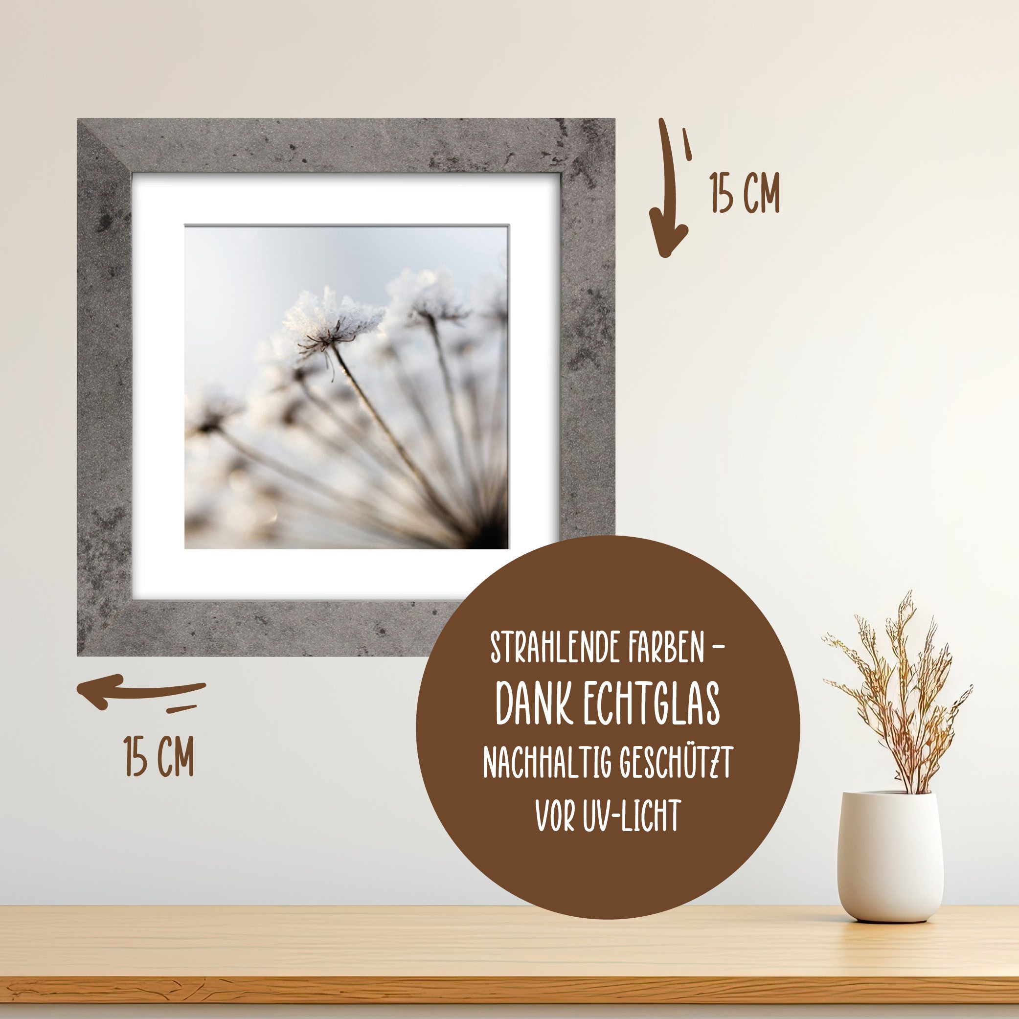 Wackadoo Living Bilderrahmen-Set the Frame Bilderrahmen mit Passepartout, (5er Set), FSC Holz