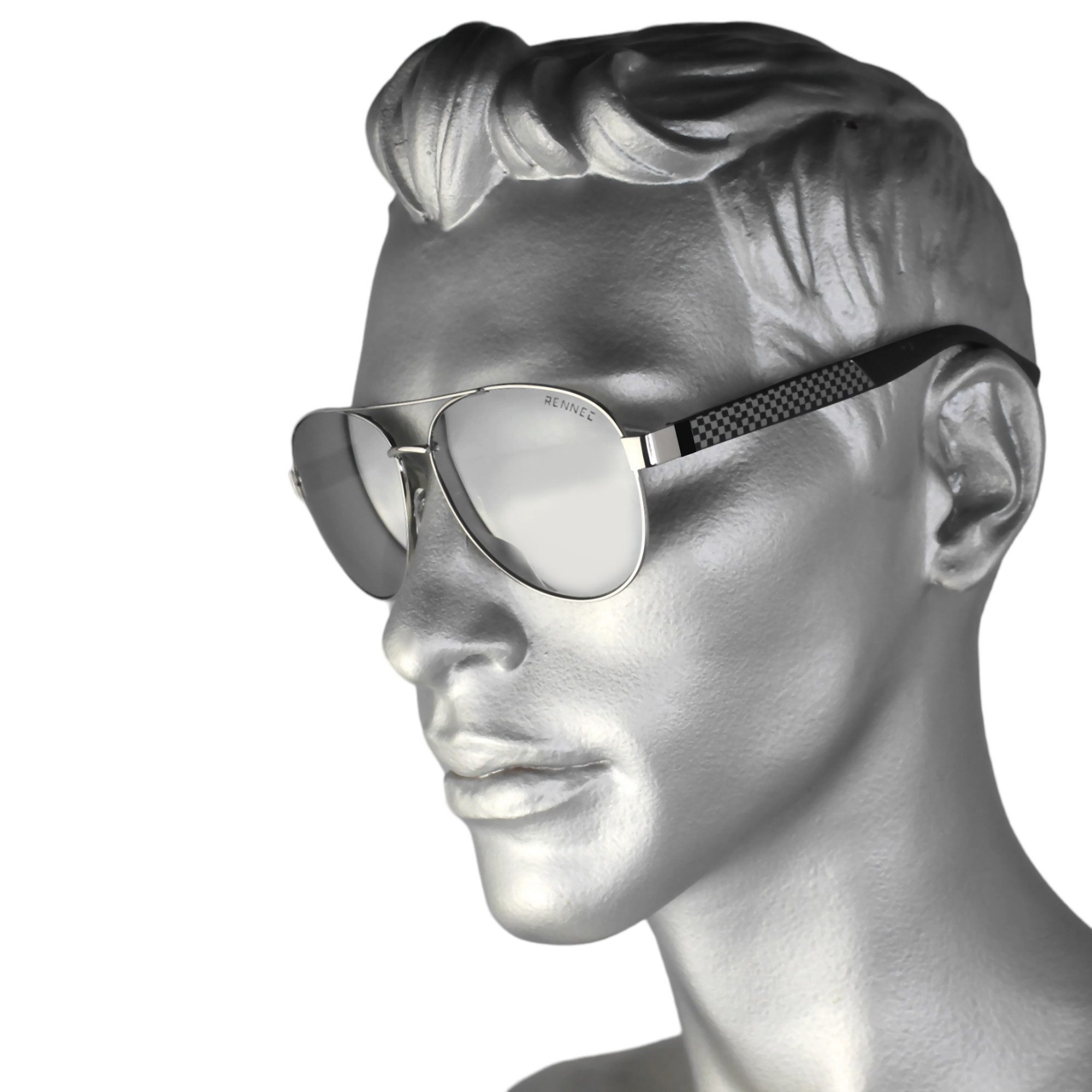 Rennec Sonnenbrille (Große Markenbrille XL Pilotenbrille günstig online kaufen