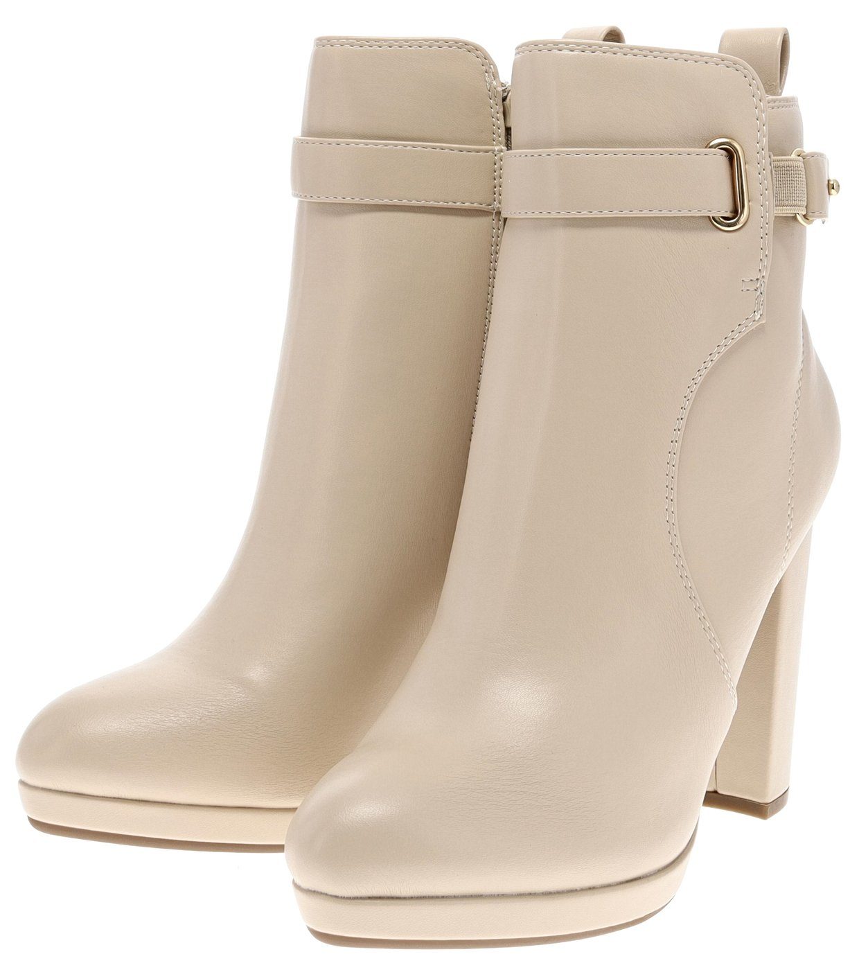 Buffalo AUDRINA 2 Beige Stiefelette Vegane Damen Stiefelette