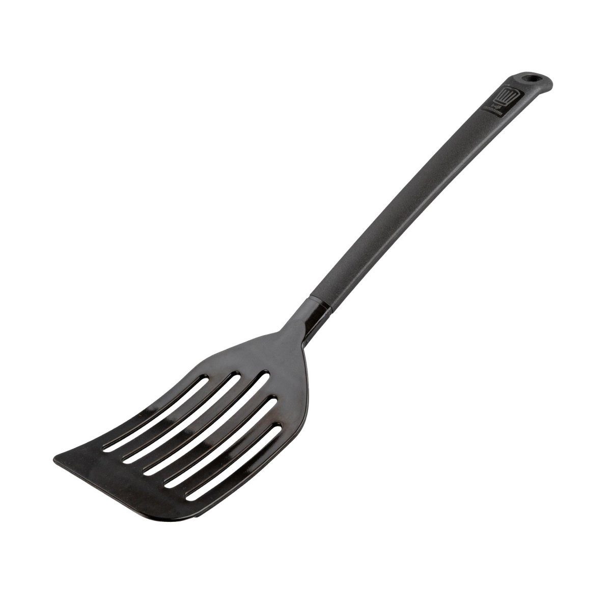 Chefkoch trifft Fackelmann Pfannenwender Schlitzwender aus Kunststoff (330mm) – Spülmaschinenfest - grau