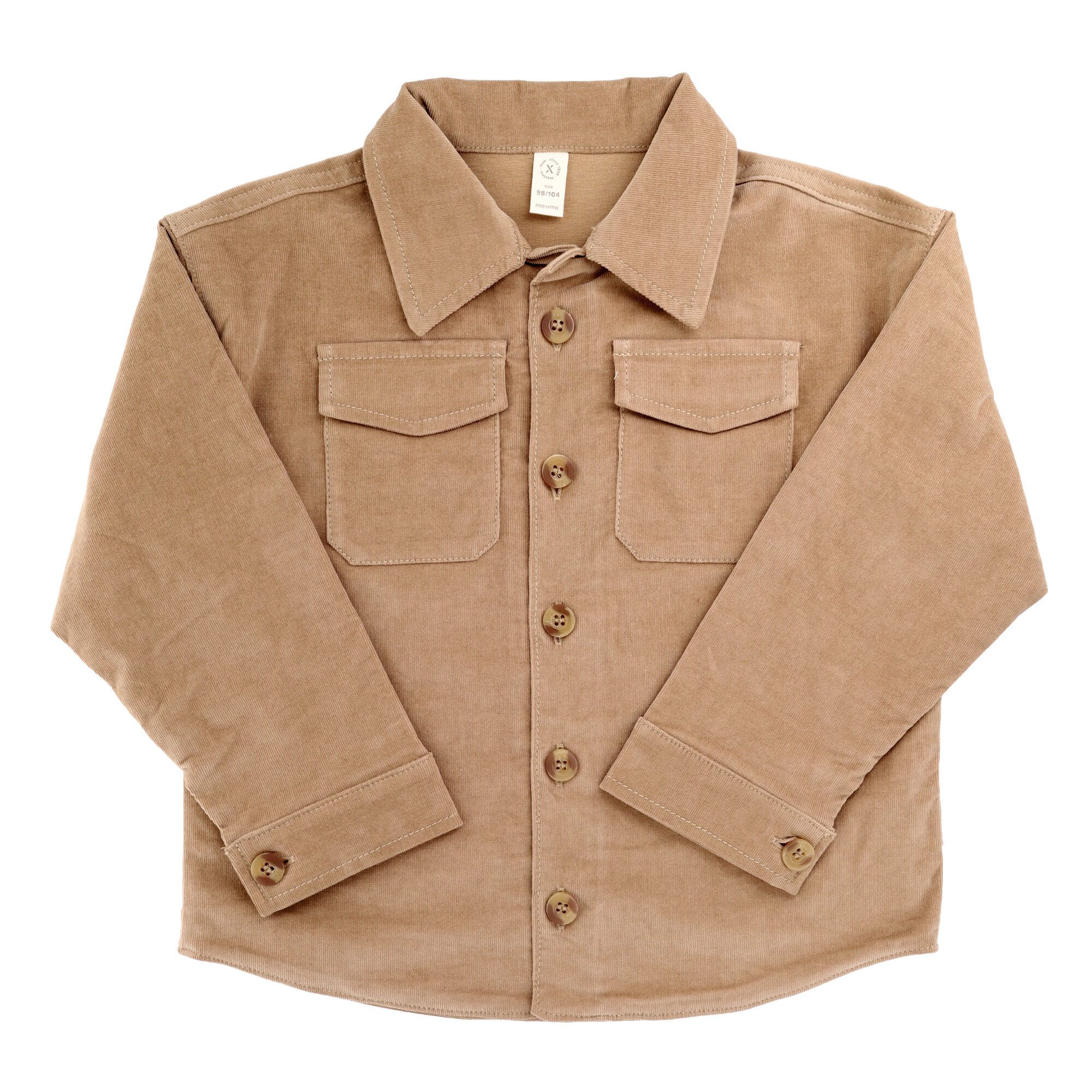 MAXIMO Fleecejacke MINI-Jacke, Cord, Kragen, Knöpfe (1-St) CORD
