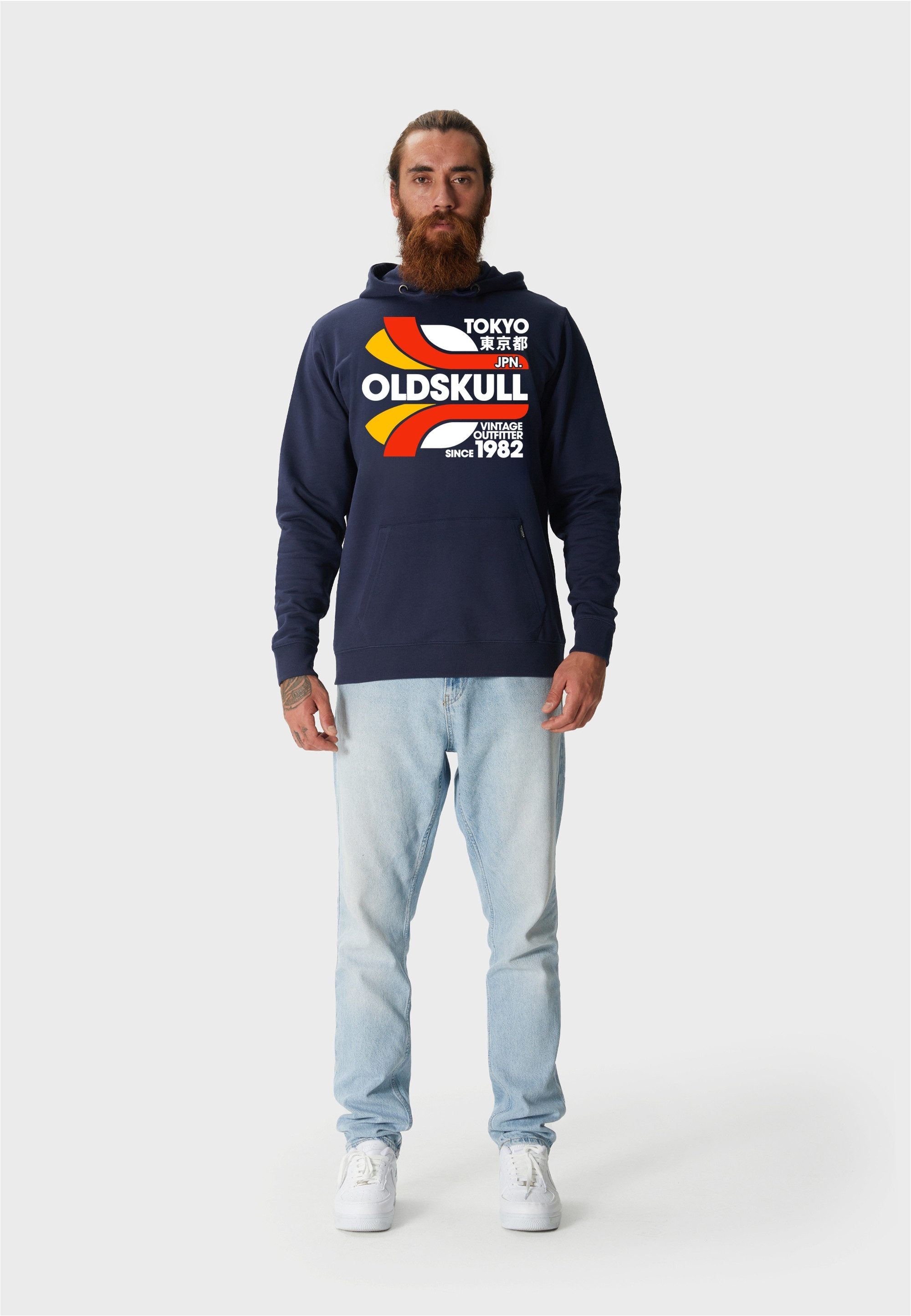 Oldskull Kapuzensweatshirt Retro Tokyopolis (1-tlg) mit angesagtem Print im Vintage-Stil