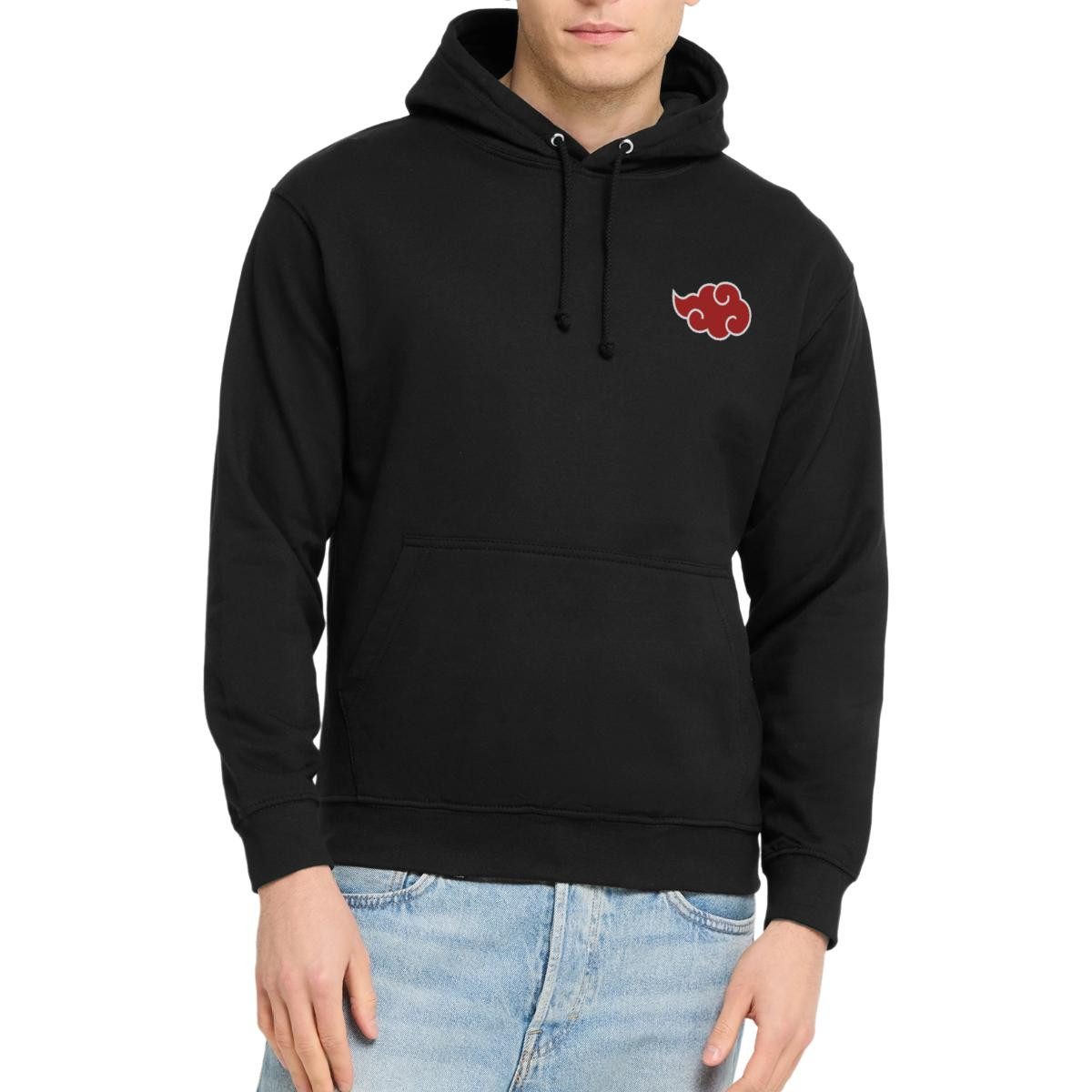 Spreadshirt Hoodie Naruto Shippuden Akatsuki-Wolke Als Brustlogo Unisex Hoodie (1-tlg)