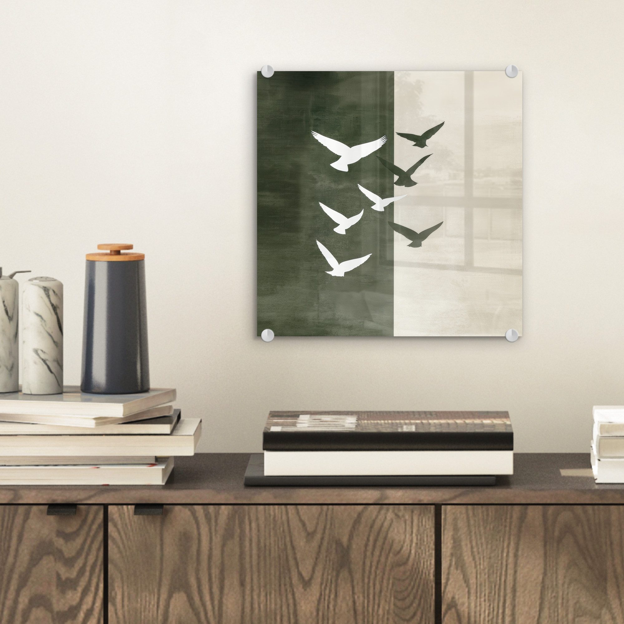 MuchoWow Acrylglasbild Japandi - Vogel - günstig online kaufen