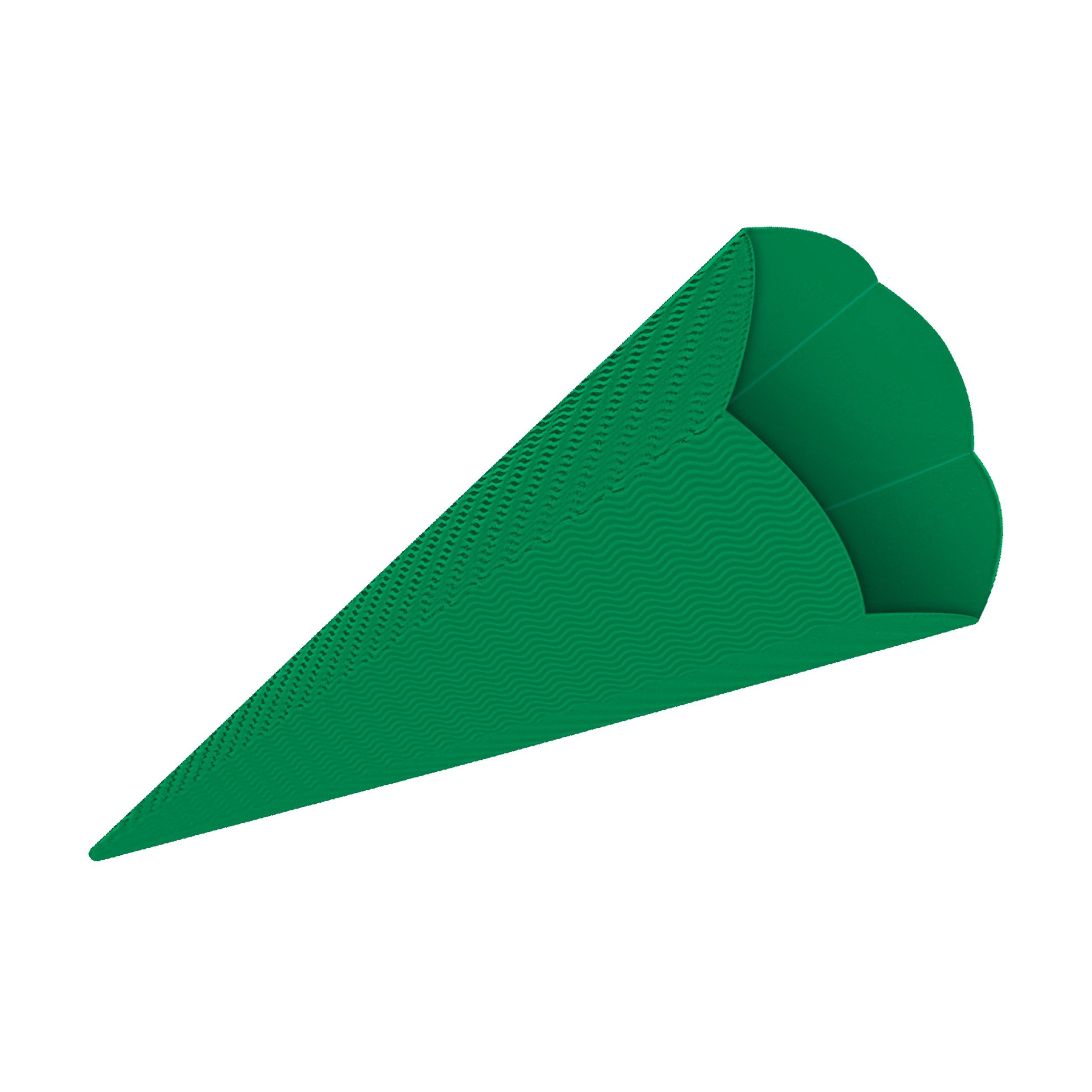 Schultüte 3D Color Schultüten Bastelwellpappe 68CM GRÜN - Schultüten Rohling zum