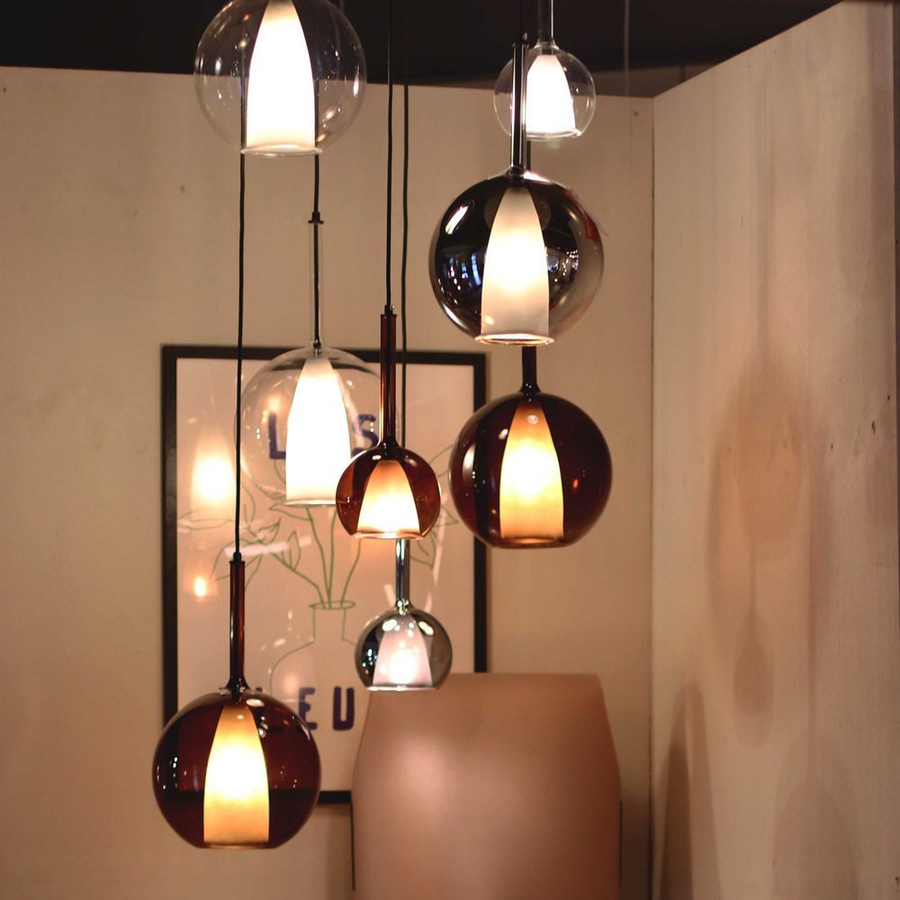 s.luce Pendelleuchte Belluna Galerieleuchte 12-flammig Ø 80cm Baldachin Klar