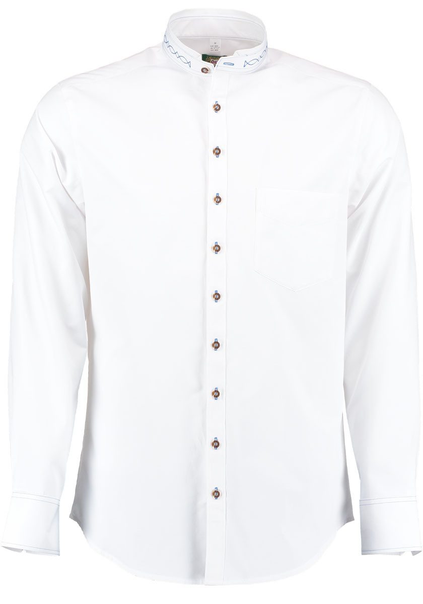 OS Trachten Trachtenhemd Storax Langarmhemd mit Stickerei auf dem Stehkrage günstig online kaufen