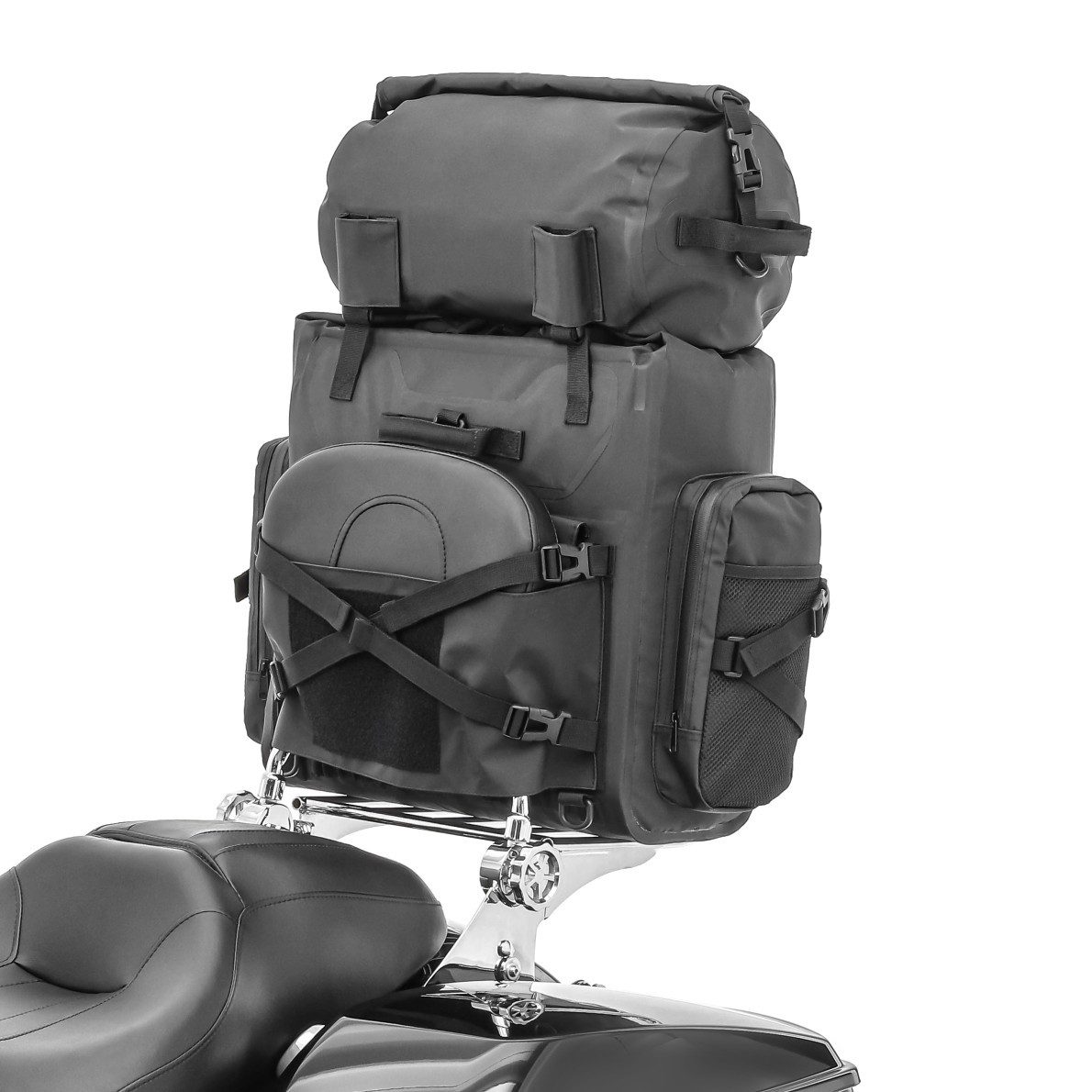 Craftride Reisetasche Wasserdichte Sissybar Tasche mit Gepäckrolle für Chop günstig online kaufen