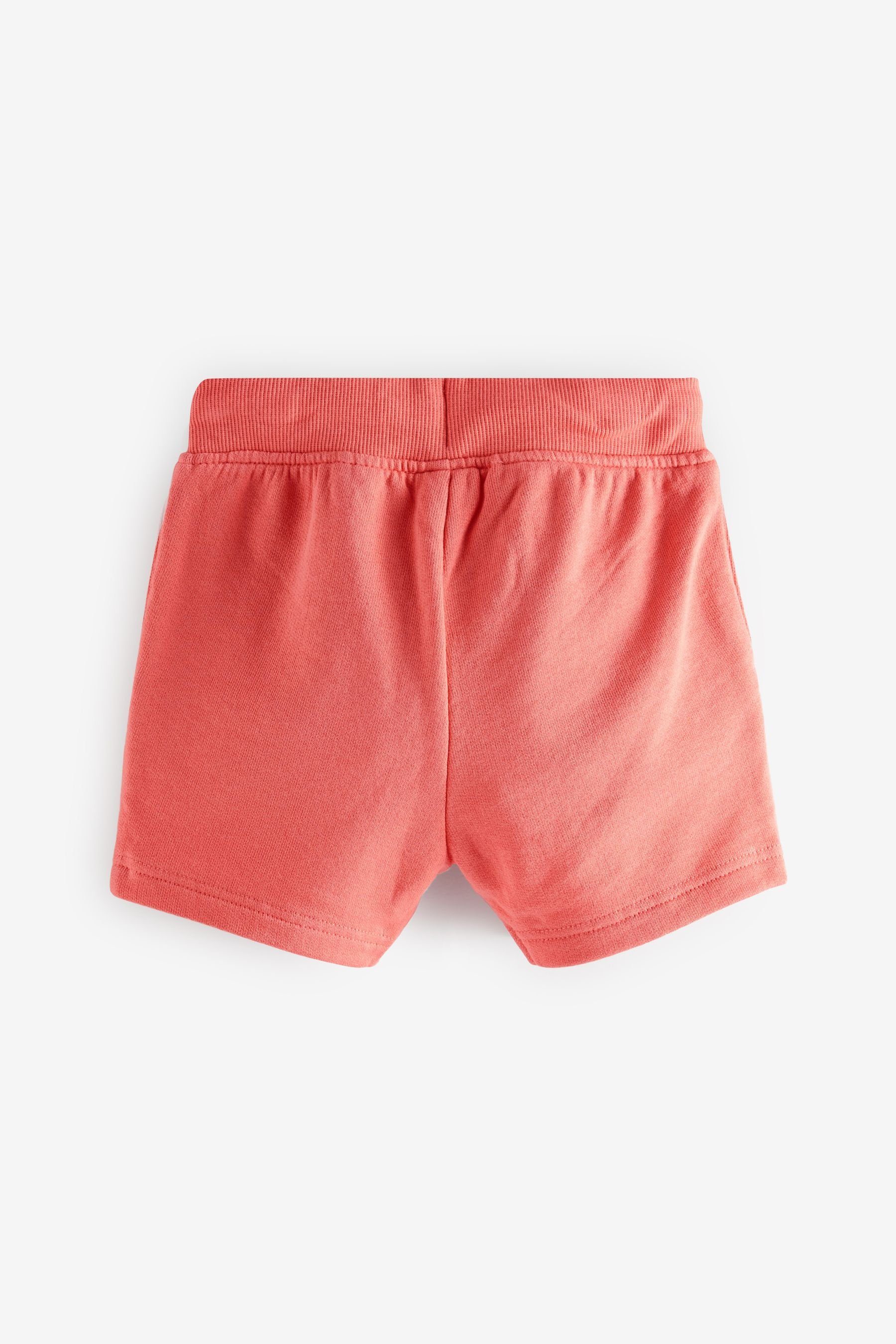 Next T-Shirt Coral & Einfarbiges (2-tlg) T-Shirt Shorts Red Shorts und Set aus