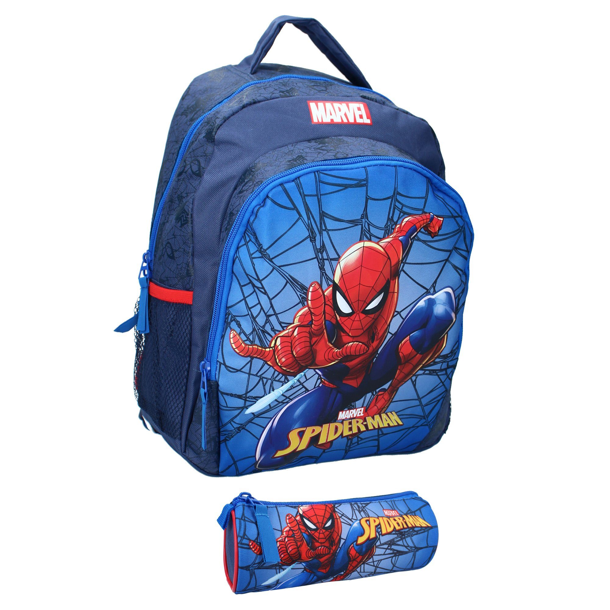 MARVEL Kinderrucksack Marvel mit Federmäppchen, Spiderman Rucksack B x x 18 35 27 T H Kinder cm