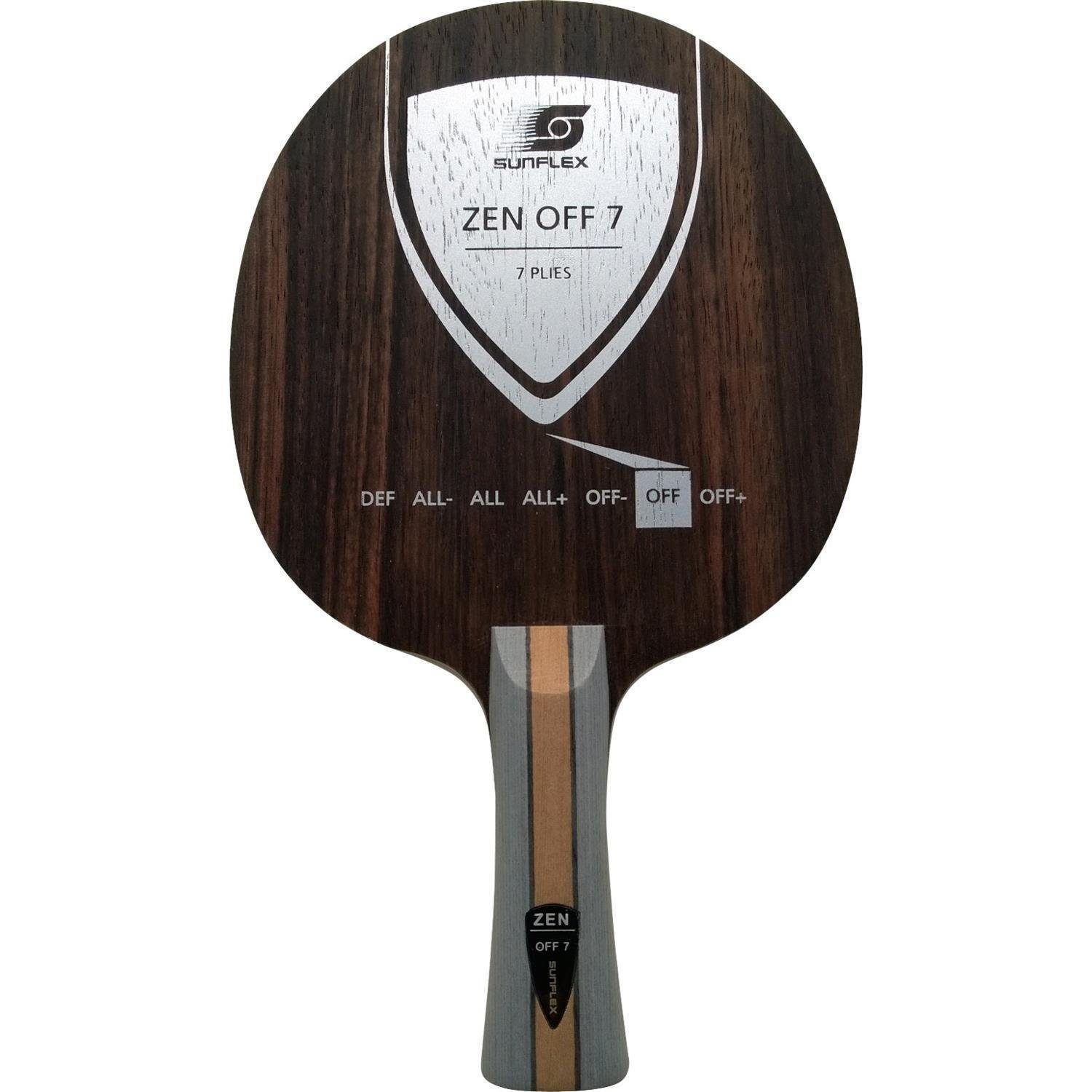 Tischtennisschläger Zen Off 7 Tischtennis-Holz konkaver Griff