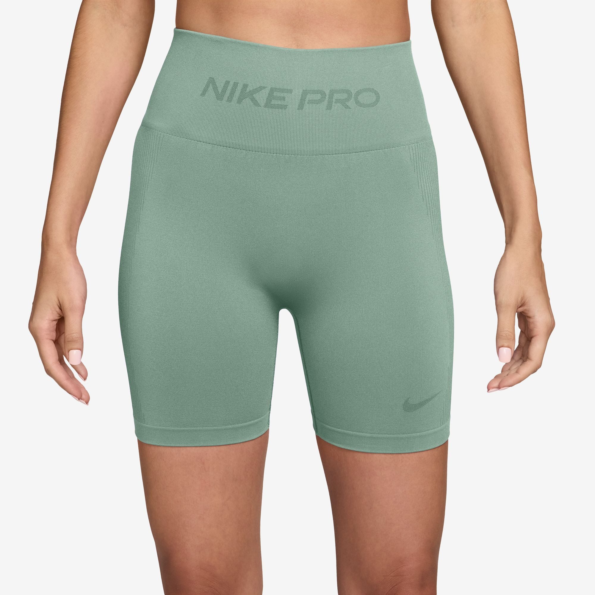 Nike Trainingstights Nike Pro Seamless Women's Dri-FIT High-Waisted 5" Biker Shorts nahtloses Design, hoher Bund