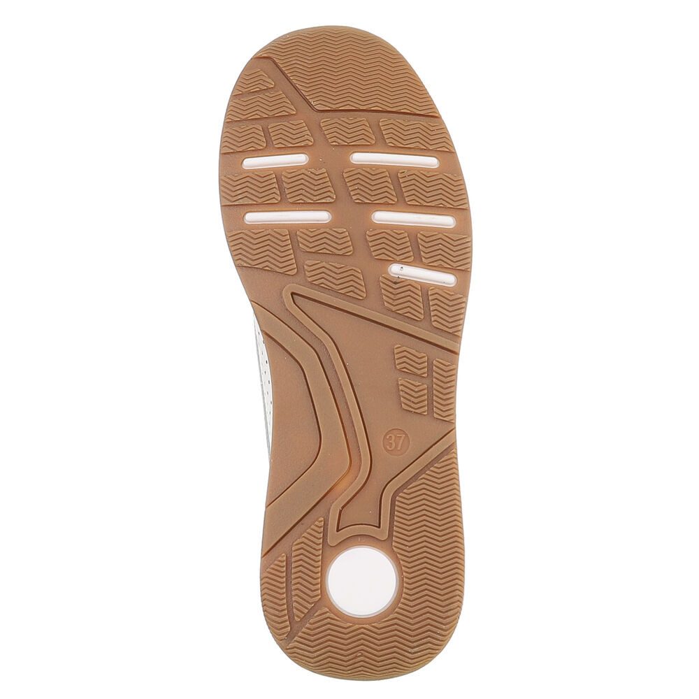 Ital-Design Komfortabler Slipper mit durchlochten Details für Damen Slipper (91409645) Flach Mokassins in Hellgelb