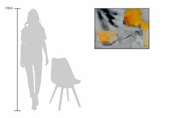 KUNSTLOFT Gemälde Flammende Sehnsucht 102.5x77.5 cm, Leinwandbild 100% HANDGEMALT Wandbild Wohnzimmer