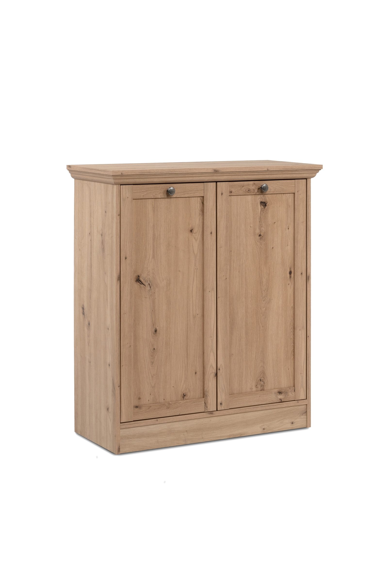 freiraum Kommode Timber, 2 Türen, 2 Böden, Landhaus, Artisan Eiche Dekor - 80x90x35cm (BxHxT)