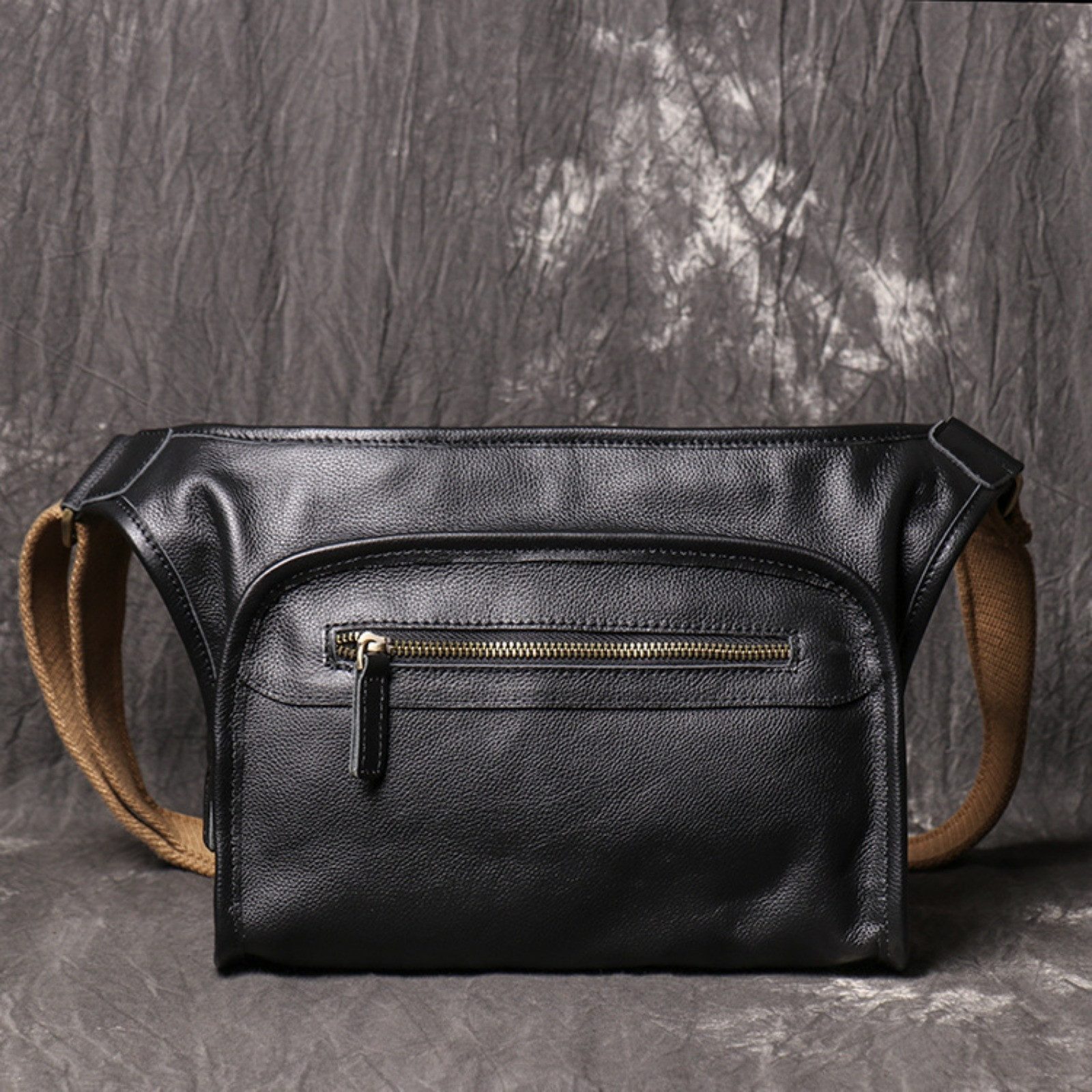 Umhängetasche Herren Leder Crossbody Tasche Leichte Umhängetasche für Reisen