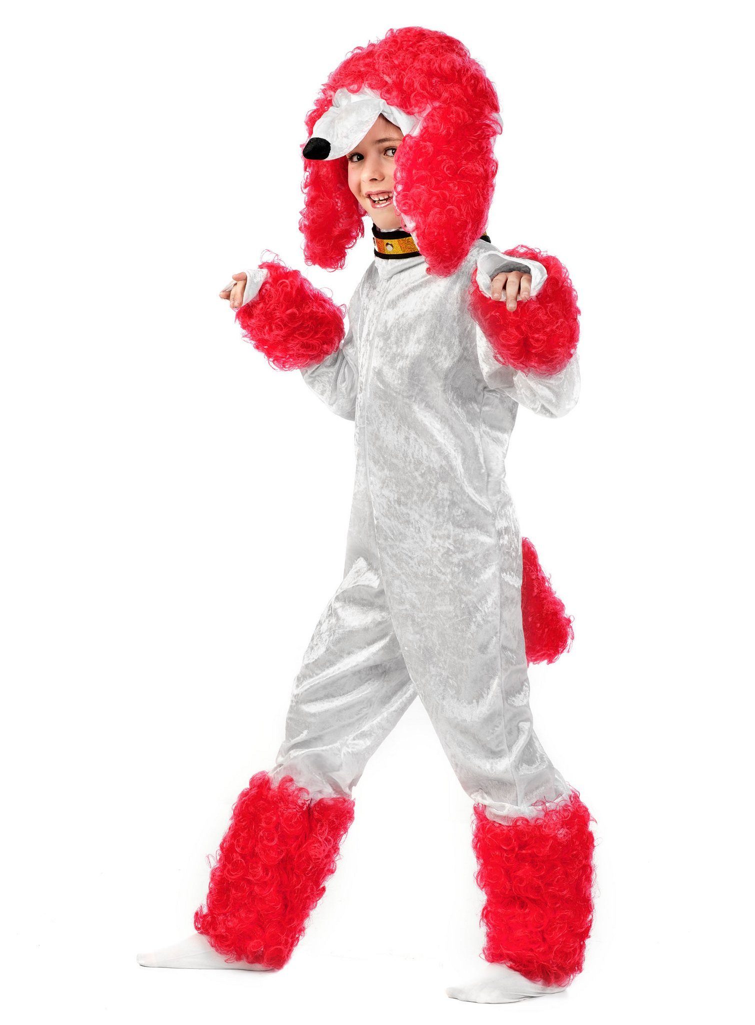 Limit Sport Kostüm Pudel rot, Witziges Tierkostüm für Kinder