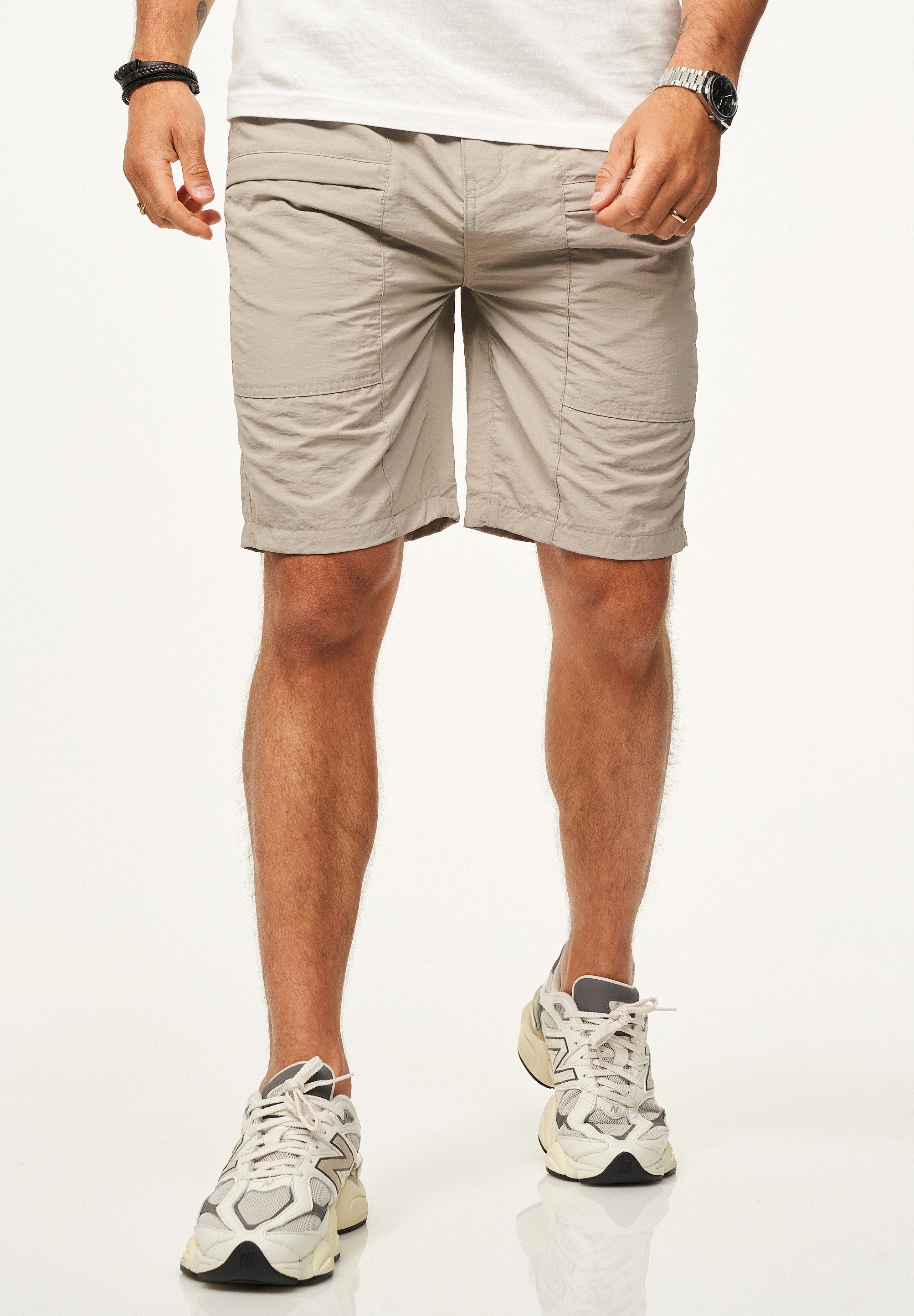 SOULSTAR Shorts aus 100% Nylon - Leichte Trekkingshorts für Herren Kurze Hose Sporthose mit elastischem Bund als Funktionsshorts