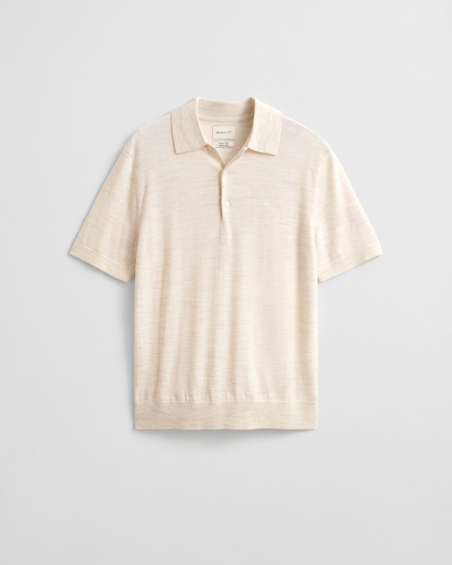 Strickpullover Poloshirt aus Merinowolle - Regular Fit