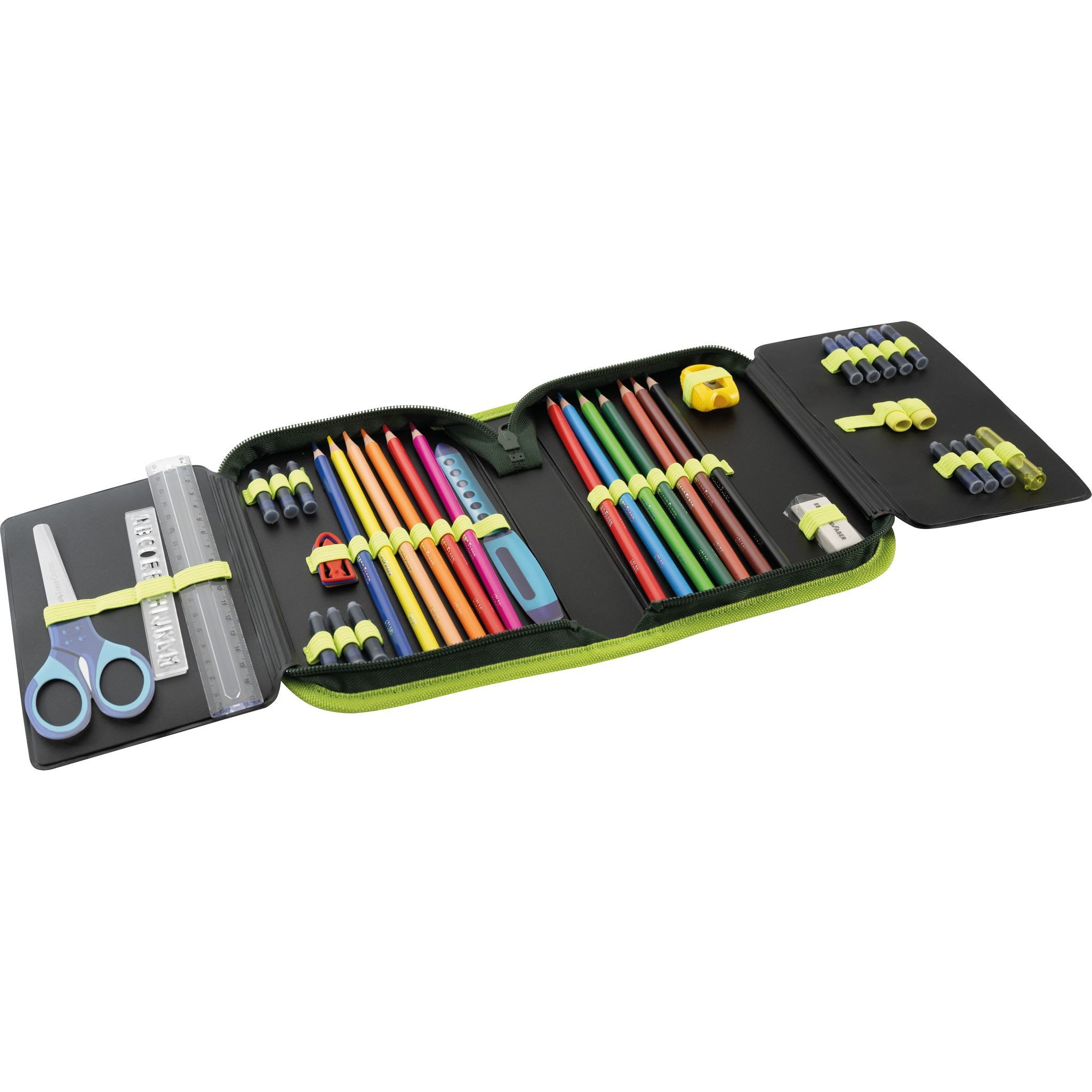 Eberhard Faber Schreibgeräteetui EBERHARD FABER Feder Mäppchen Etui DINO 42-teilig befüllt