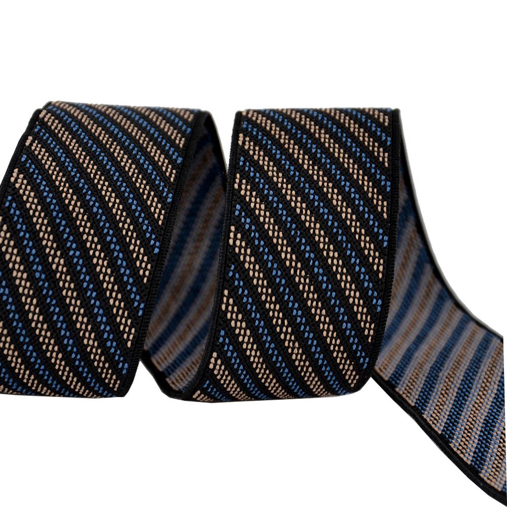 DonDon Hosenträger DonDon® Herren Hosenträger breit 4 Clips mit Leder in Y-Form elastisch (1-St) Y-Form, verstellbar mit Clipverschluß, elastisch