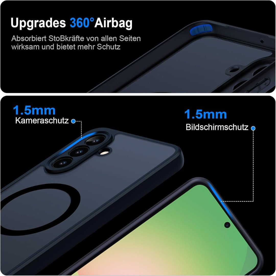 SmartUP Smartphone-Hülle + 2X Schutzglas für Samsung Galaxy A56 5G MagSafe Panzerfolie Case 9H 6,7 Zoll, kompletter Rundumschutz, MagSafe-Technologie – Bild 5 von 5