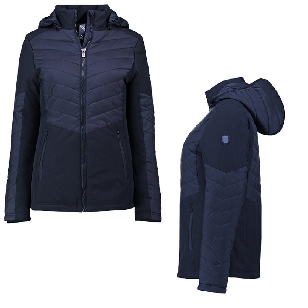 Kjelvik Winterjacke Damen Winterjacke Outdoorjacke Step blau Poly Down wasserdicht mit abnehmbarer Kapuze