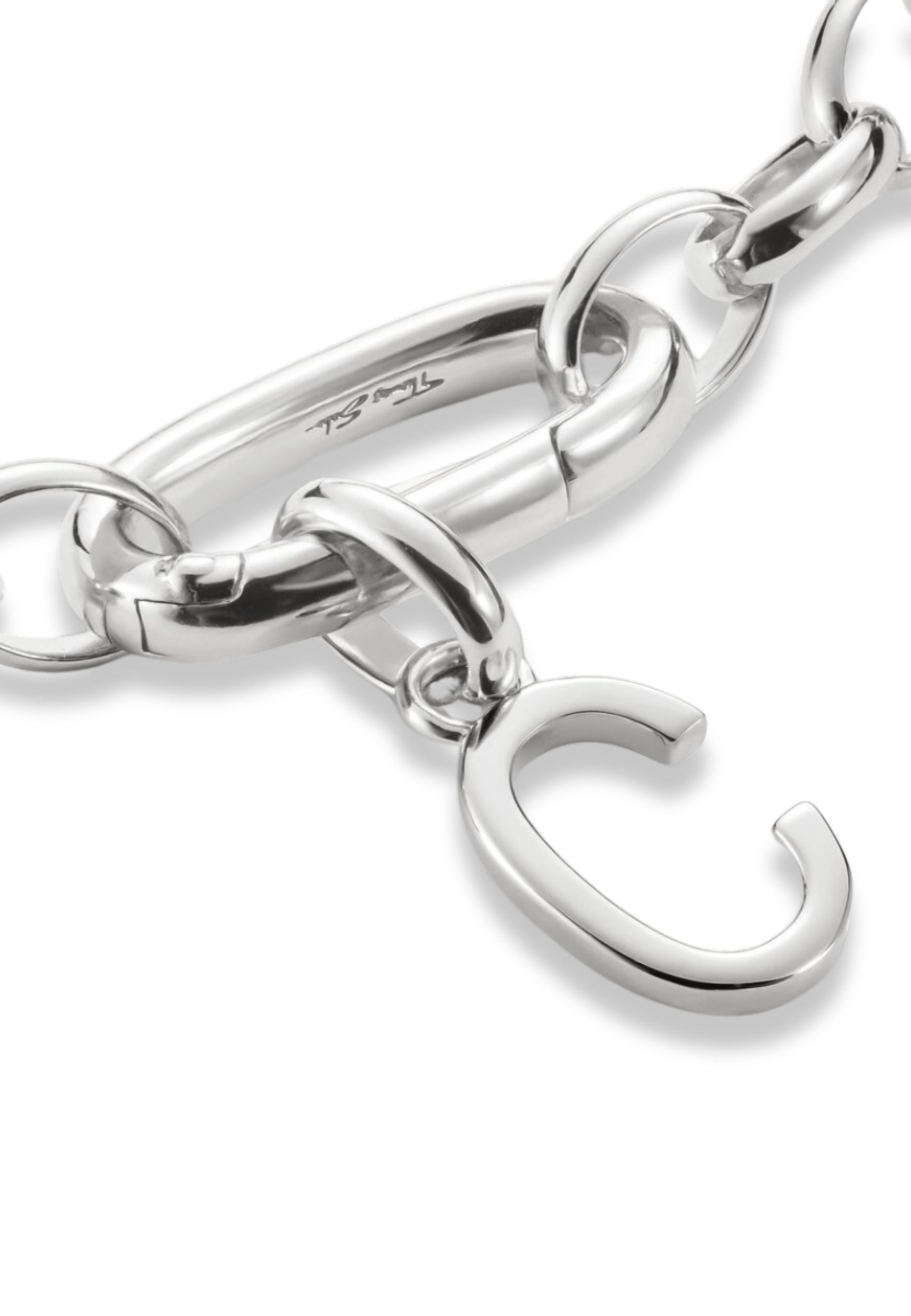 Kettenanhänger Charm Pendant Letter C Connect Silver