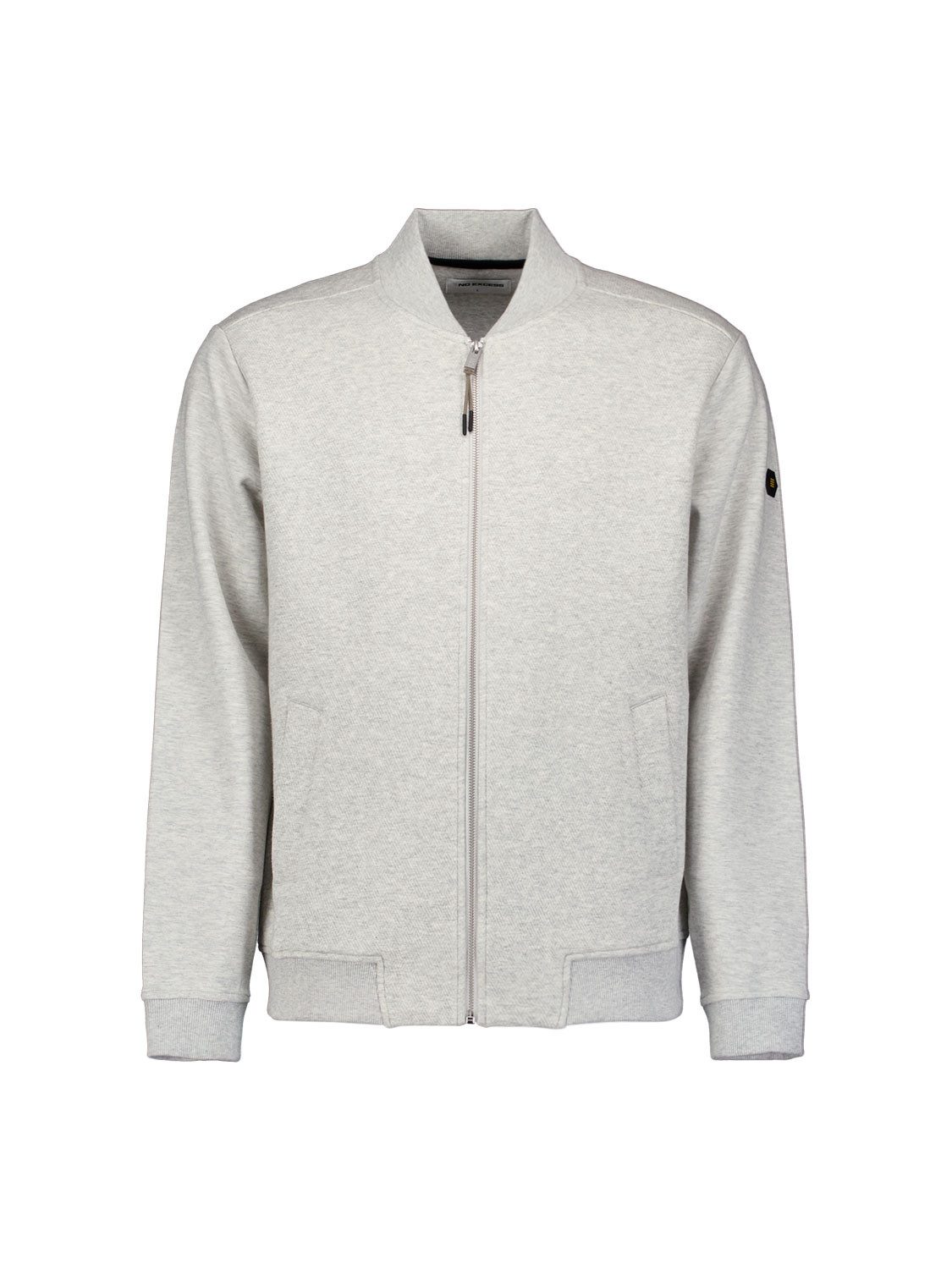NO EXCESS Sweatjacke Sweater Full Zip Melange