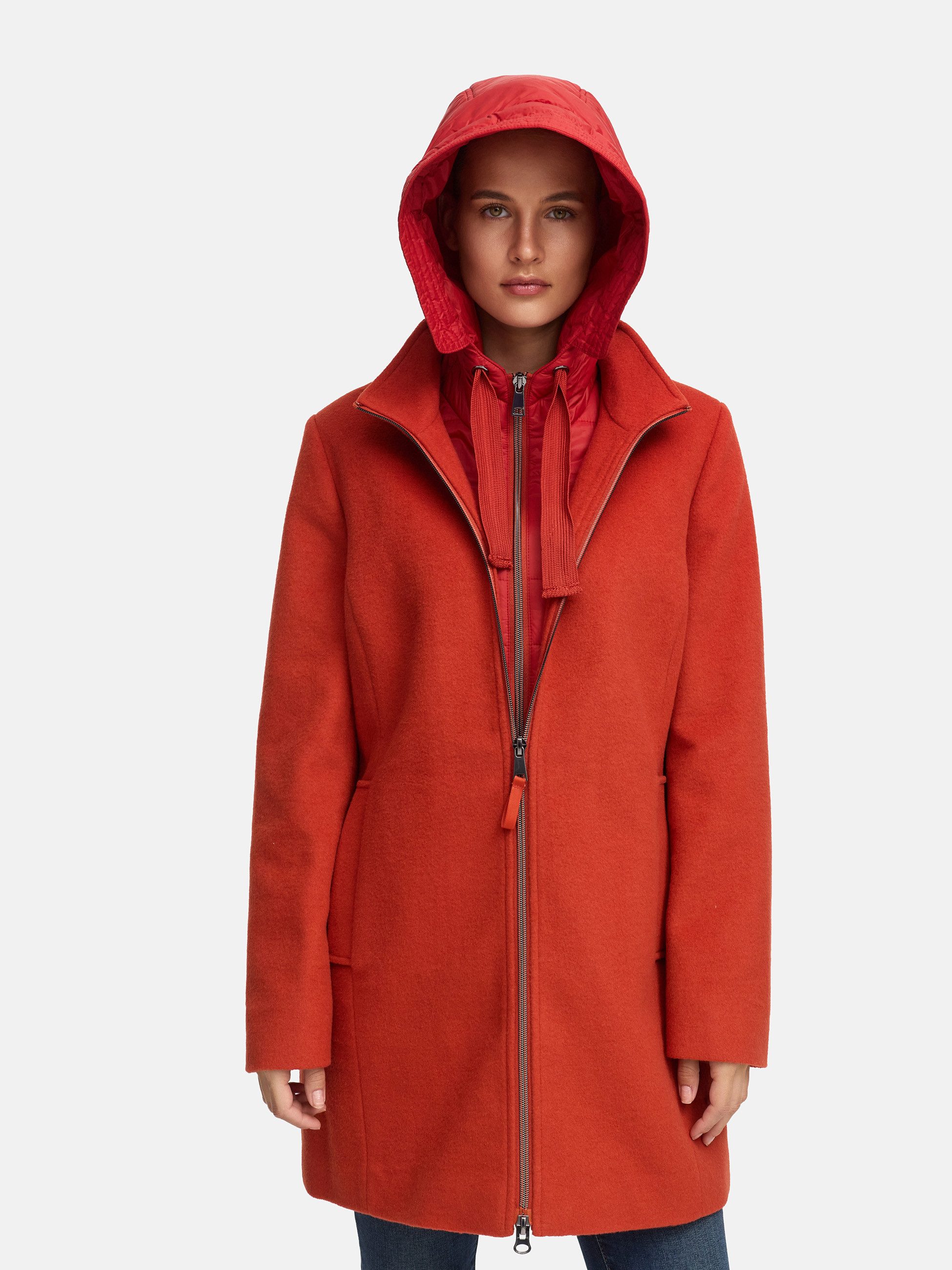 Manisa Wolljacke mit herausnehmbarer Kapuze
