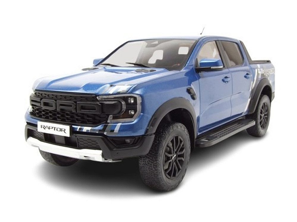 Modellauto Ford Ranger Raptor Pick Up 2023 blau metallic