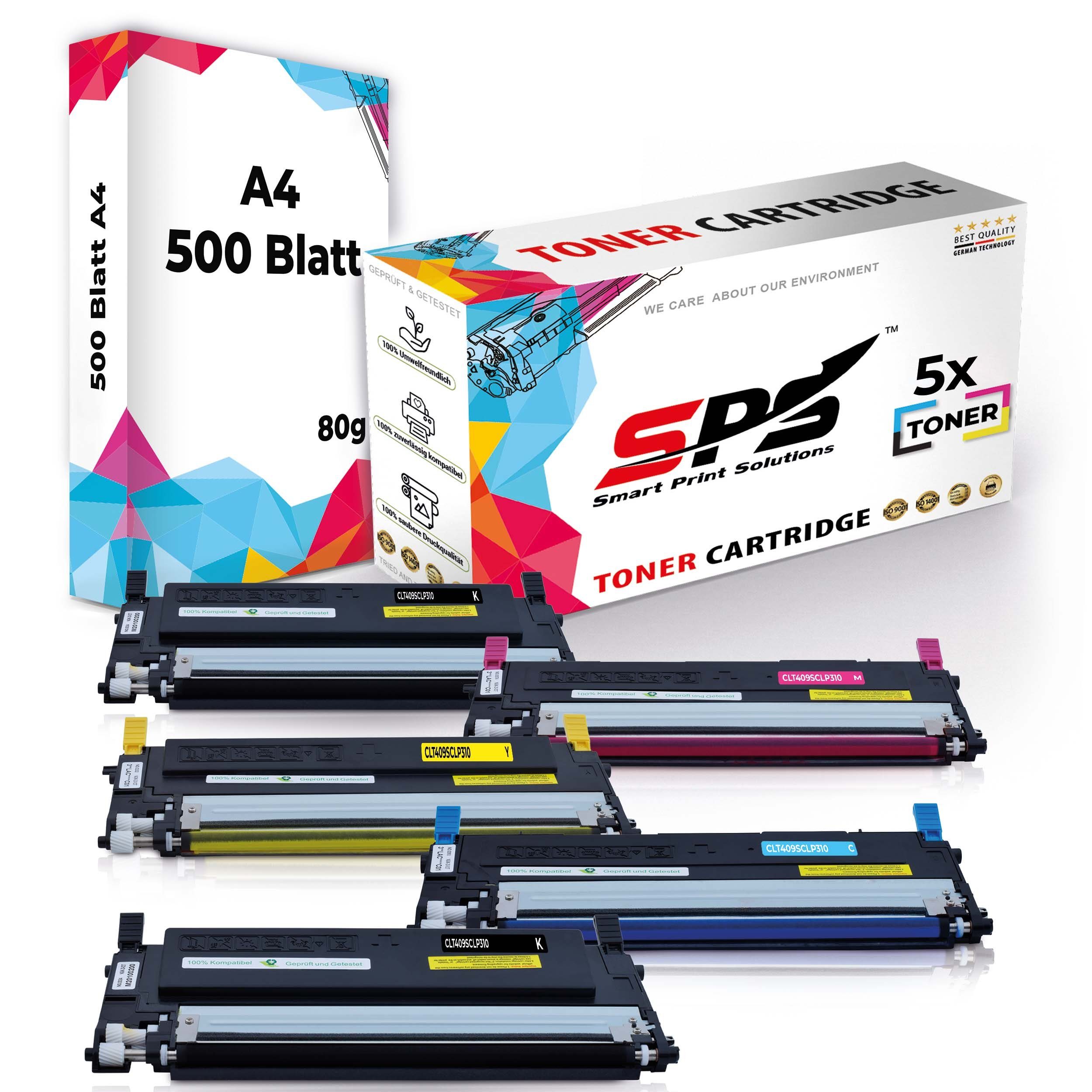 SPS Tonerkartusche Druckerpapier A4 + 5x Multipack Set Kompatibel für Samsung CLX 3175, (6er Pack)