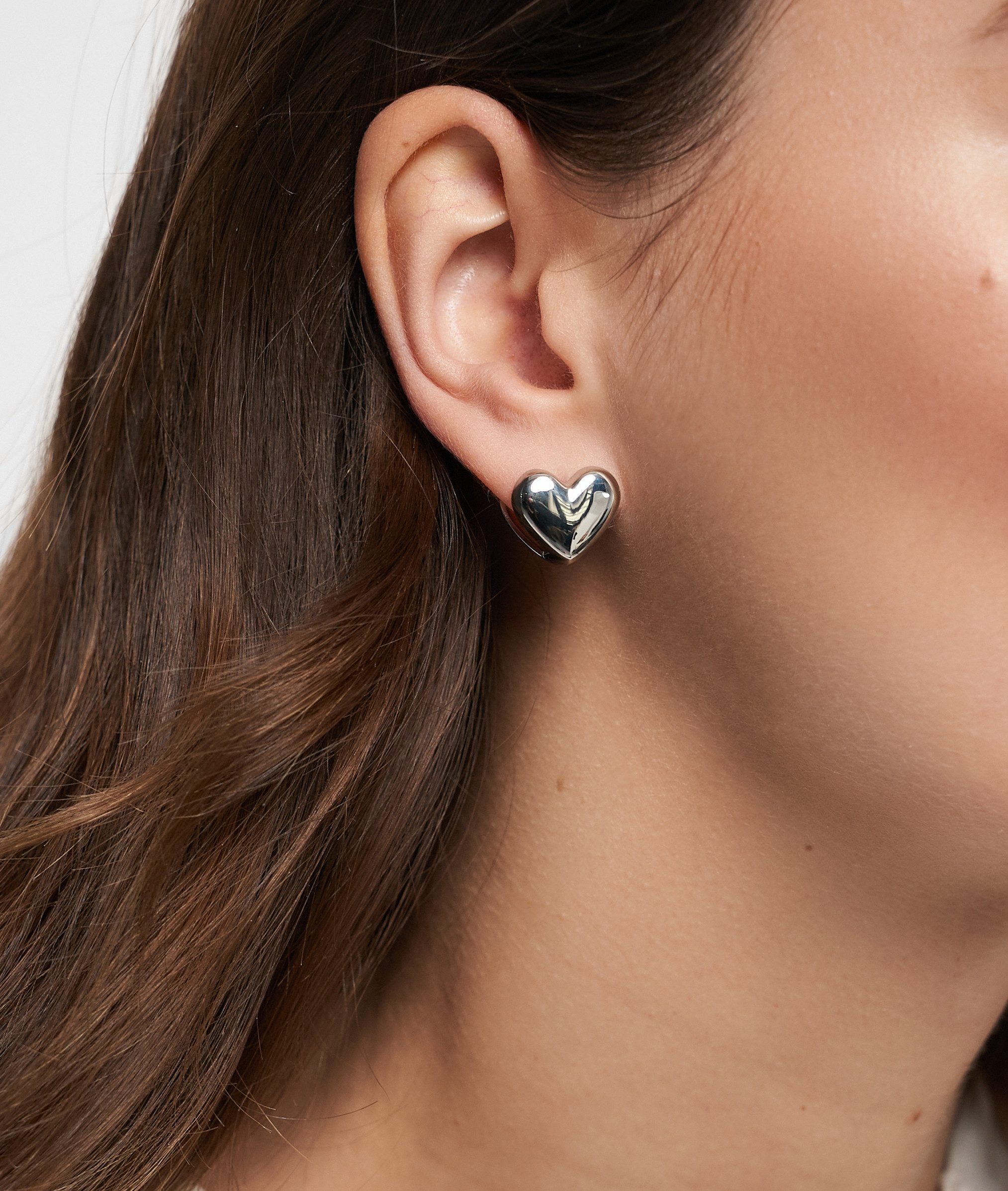 Tamaris Paar Creolen Schmuck Geschenk Edelstahl Doppelseitiger Herzstecker