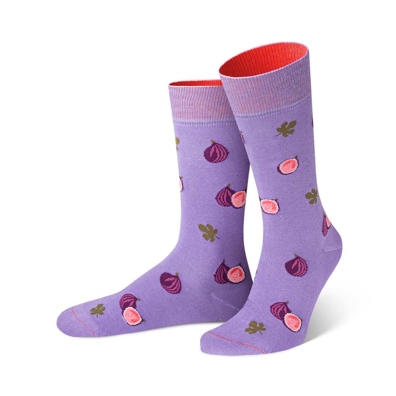 von Jungfeld Socken Gemusterte Socken mit Feigen Icon in Lila