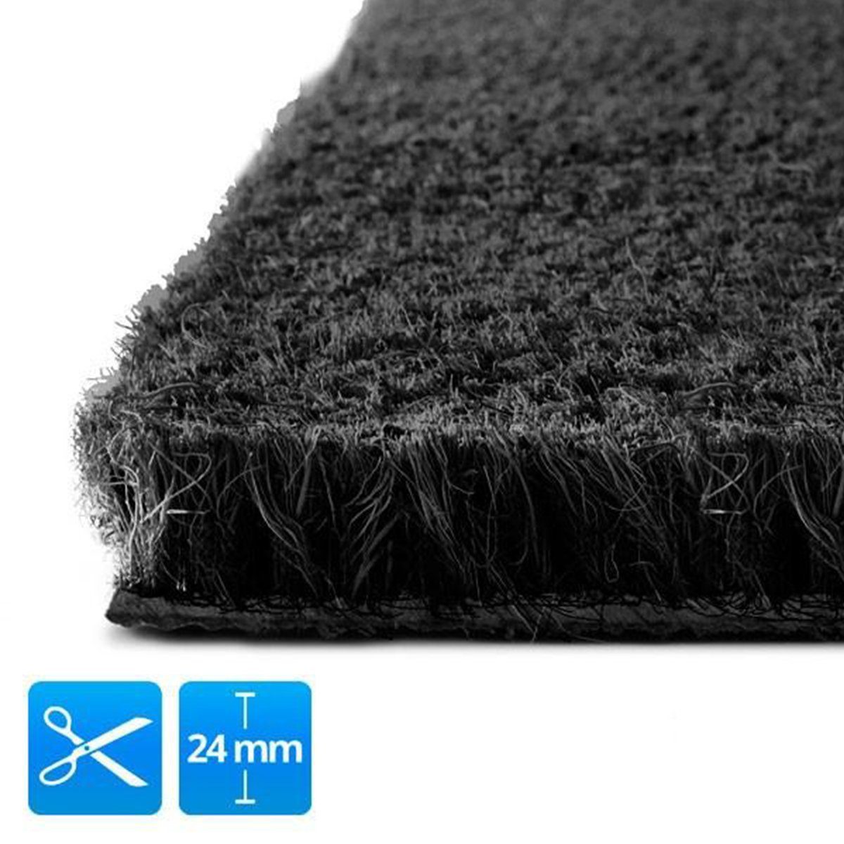 Karat Fußmatte Kokosmatte Indigo, 3 Farben, viele Größen, 3 Stärken, rechteckig, Höhe: 17 mm, Natürliche Kokosfasern