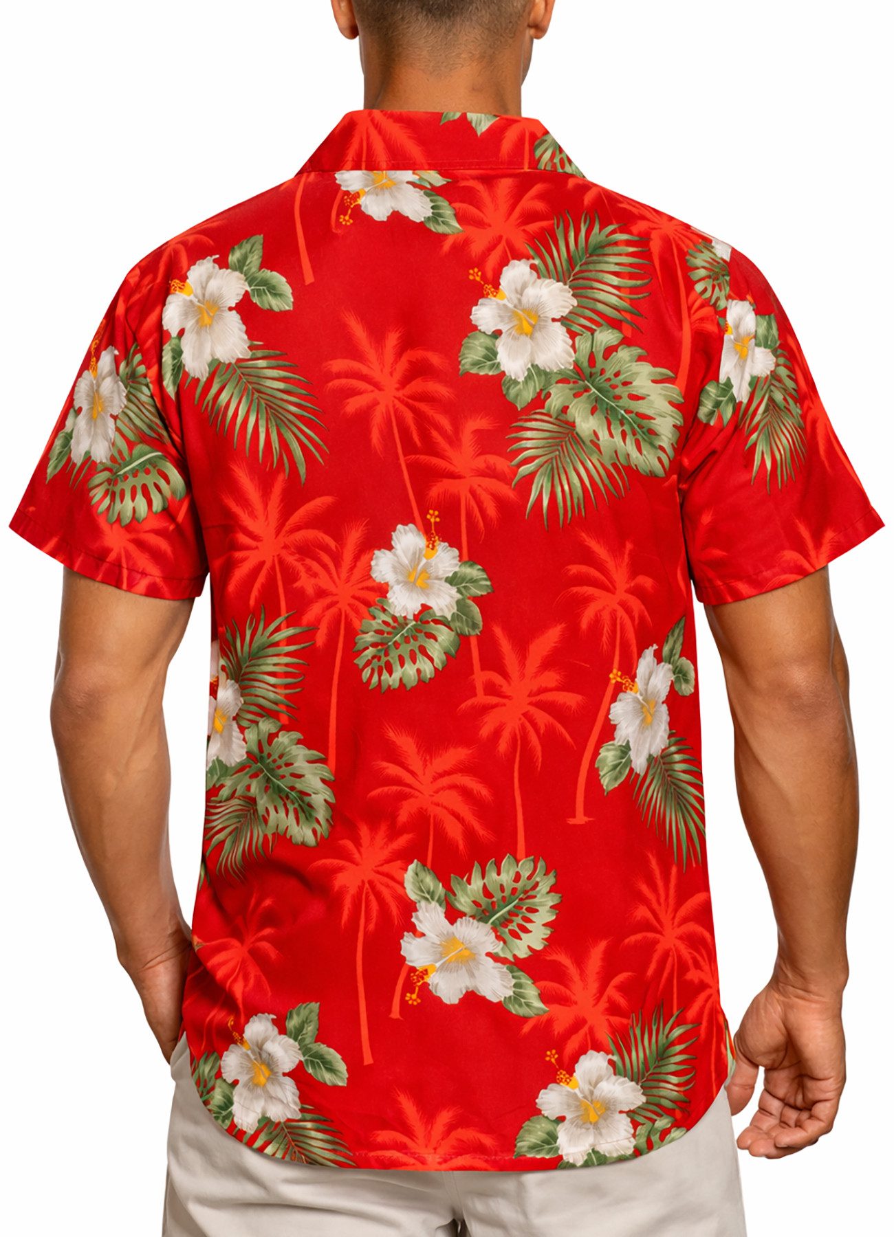 King Kameha Hawaiihemd "Small Flower" Funky Hawaii-Hemd Herren Kurzarm Fronttasche Sommerhemd – Bild 4 von 5