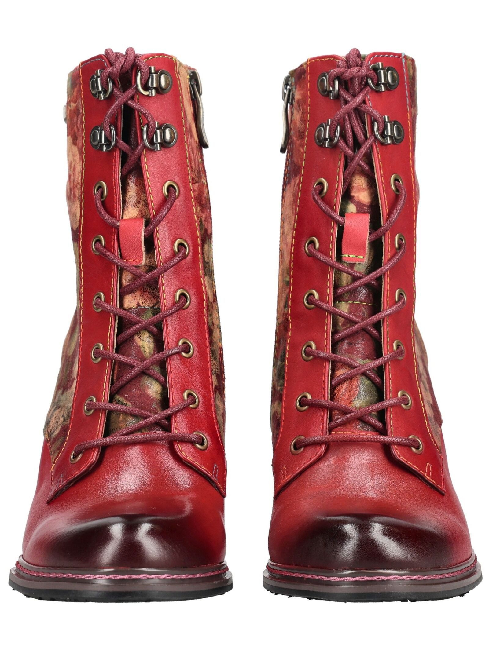 LAURA VITA Stiefelette Leder/Textil . High-Heel-Stiefelette