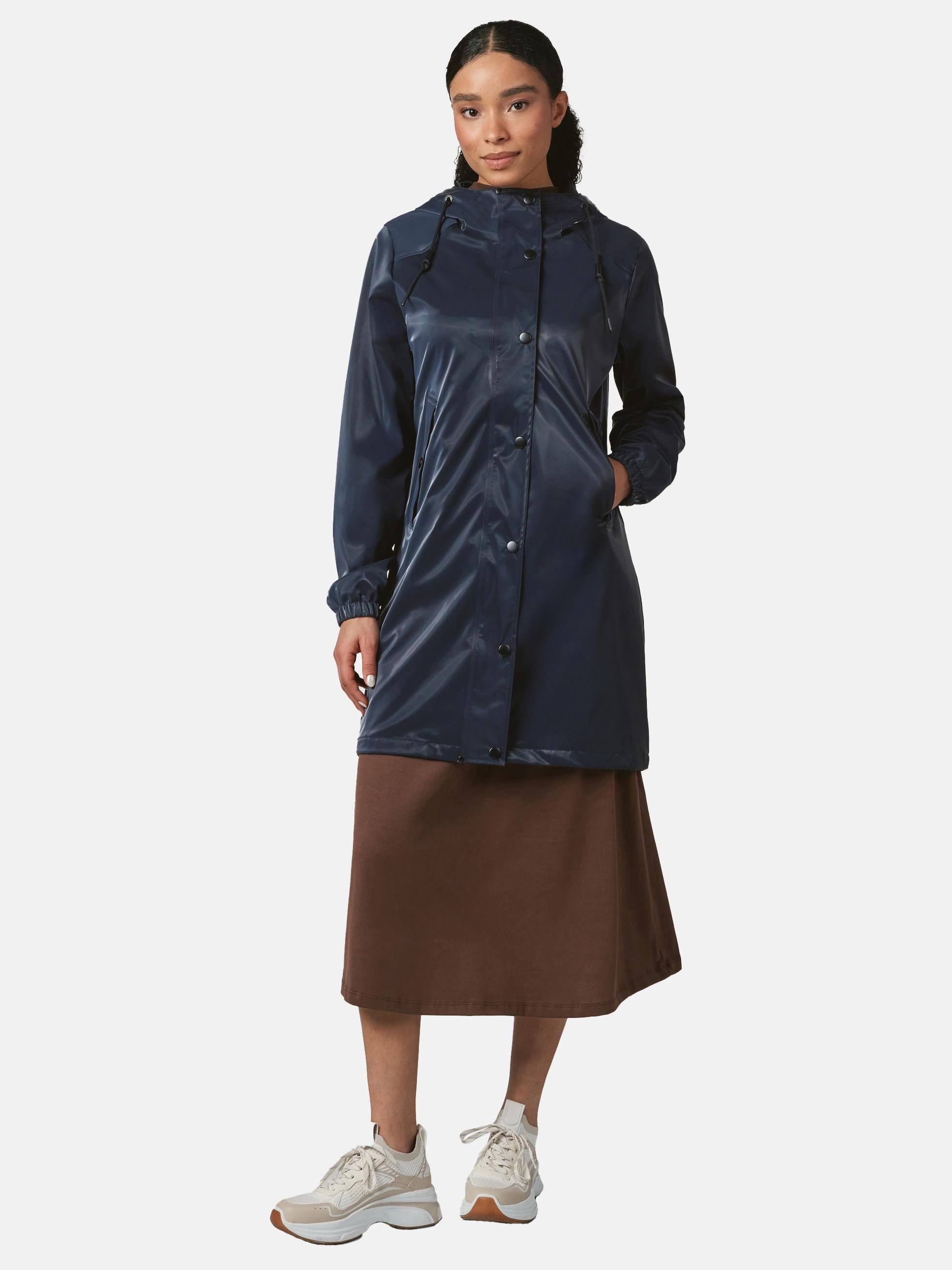 Ragwear Parka Husty Rainy reflektierender, wasserdichter Damen Übergangsmantel