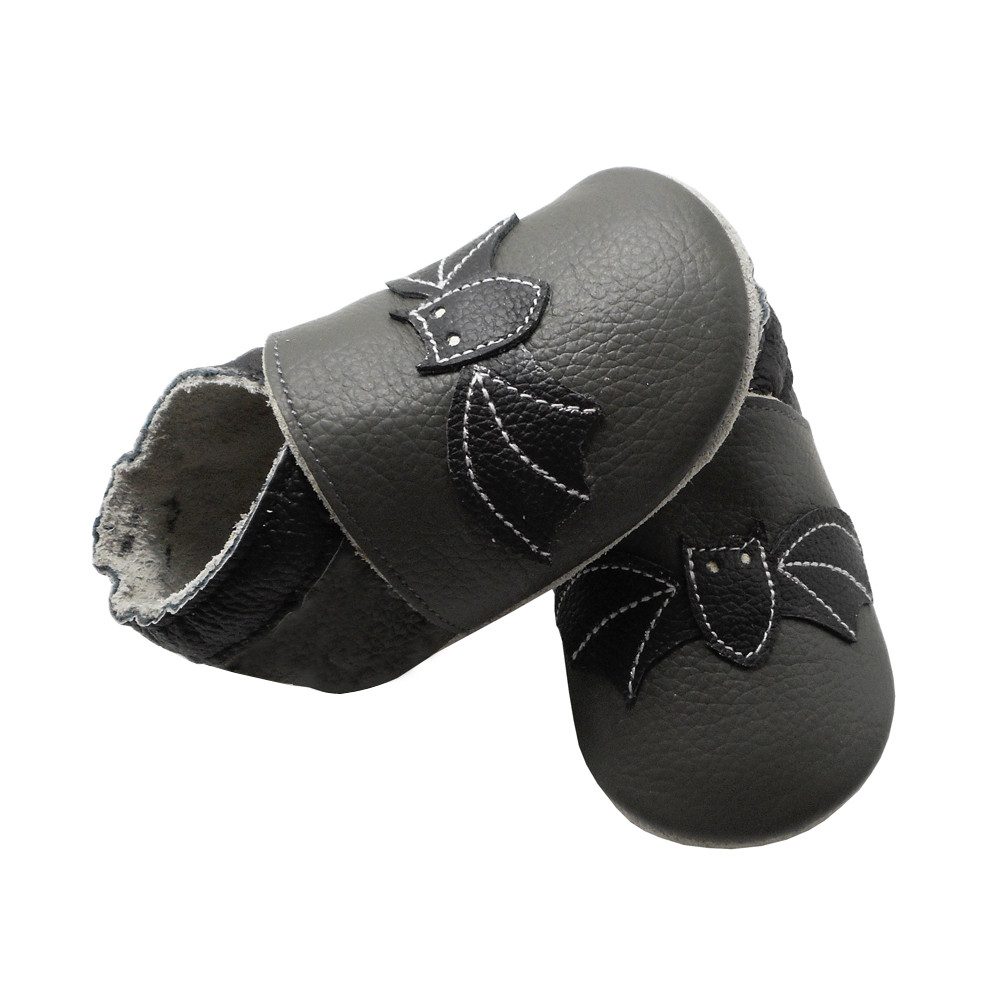 Yihakids Baby Krabbelschuhe Lauflernschuhe Hausschuhe Lederschuhe Fledermaus Barfußschuh (atmungsaktiv, Rutschfest) aus 100 % echtem Leder