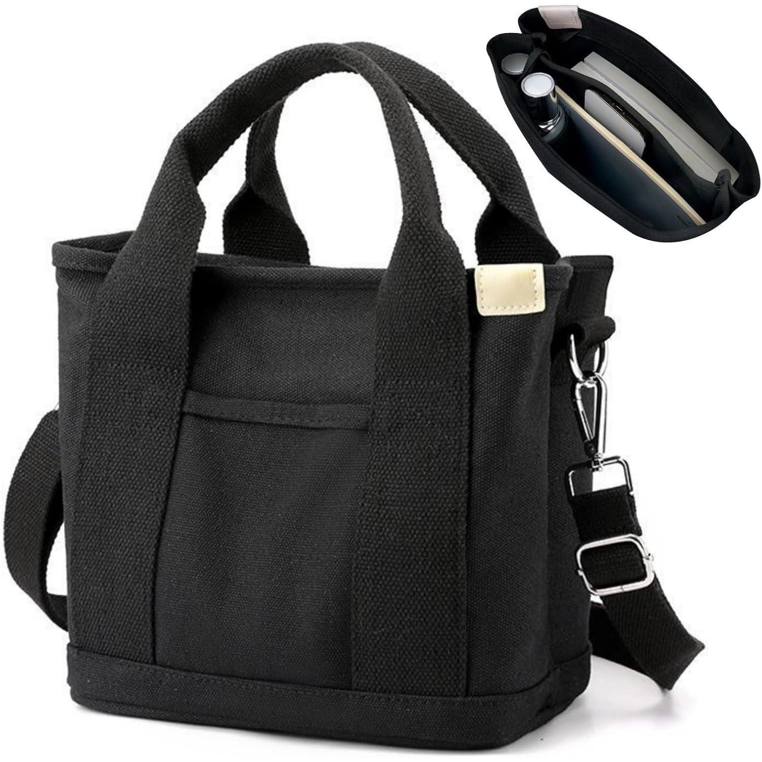 LuxusKollektion Handtasche Canvas Handtasche Umhängetasche Damen Shopper mit Reißverschluss