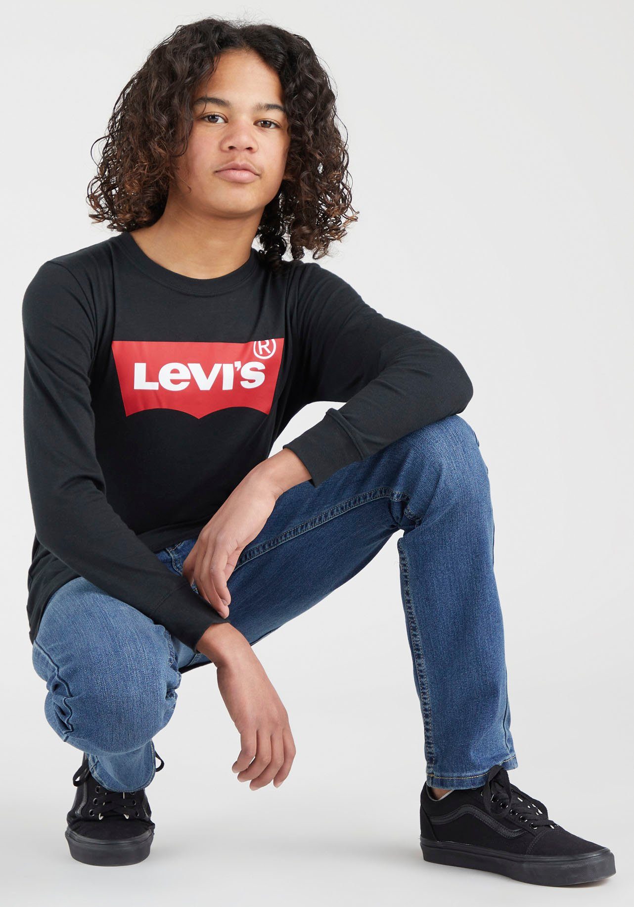 Levi's® Kids Langarmshirt L/S for TEE BATWING BOYS schwarz