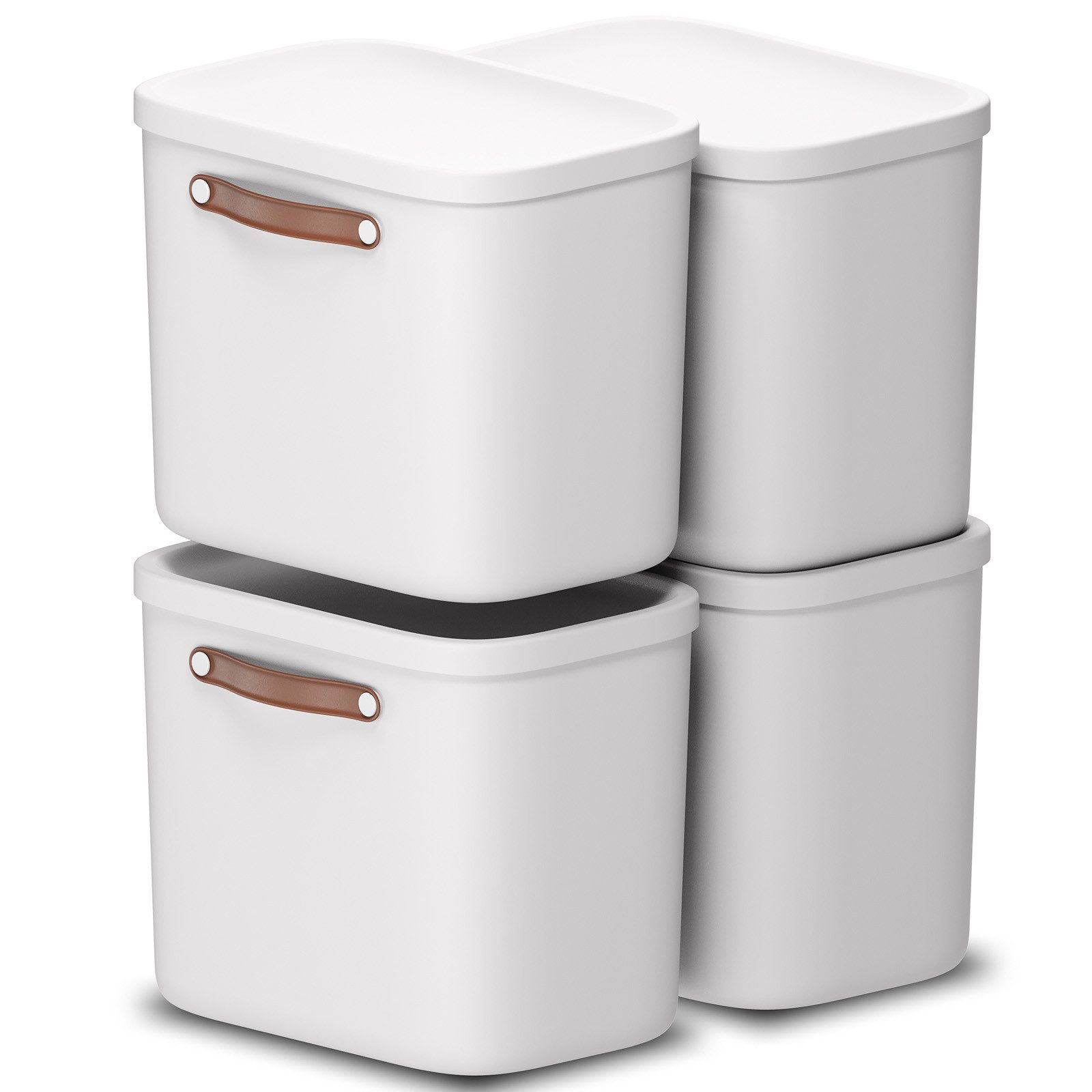 Stapelbox 4er-Set Kiste mit Deckel Maloja 25l