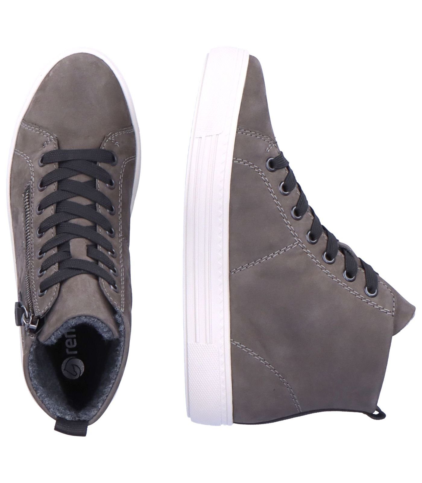 Sneaker Schwarz Leder Grau Sneaker Remonte