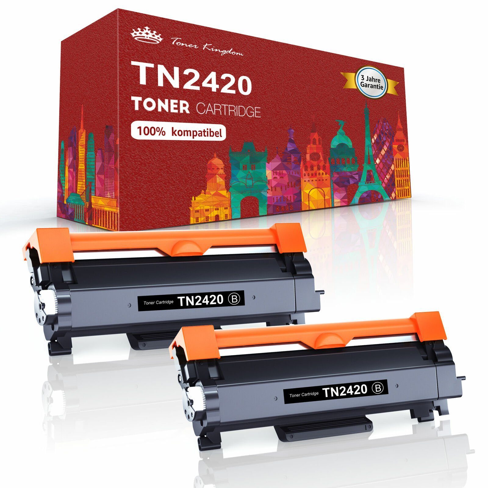 Toner Kingdom Tonerpatrone TN2420, (2-St), MFC-L2750DW L2710DN L2710DW L2730DW