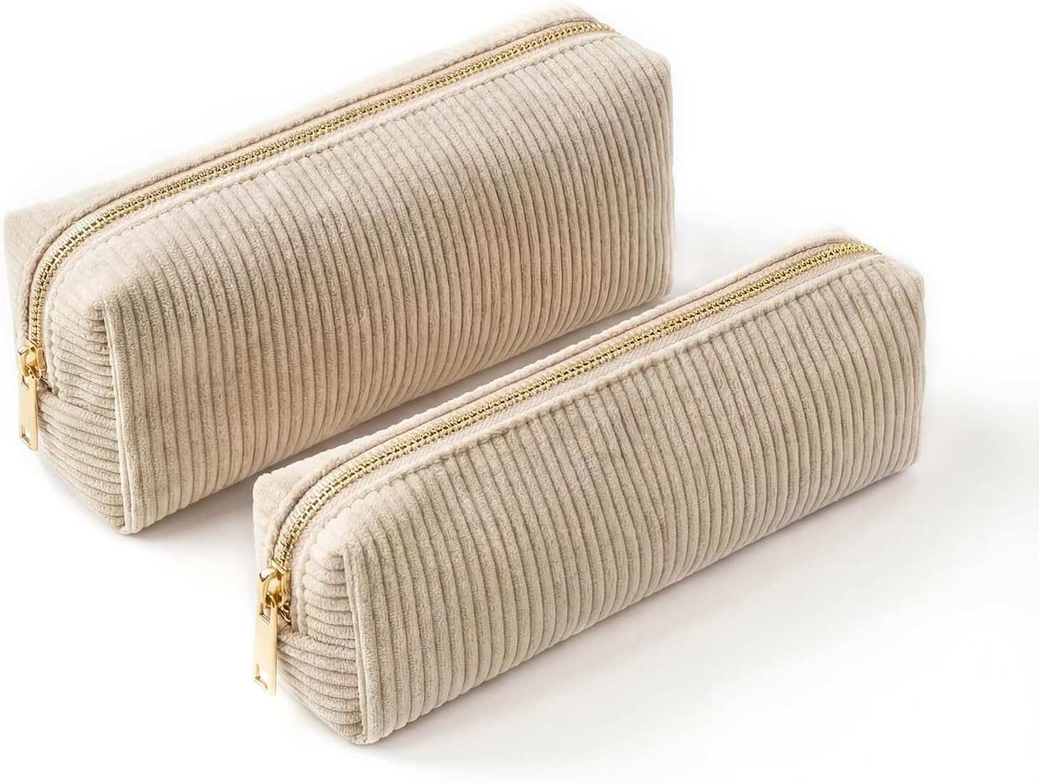 FELIXLEO Federmäppchen 2 Stk Federmäppchen Cord Aesthetic Große Kapazität Schulmäppchen