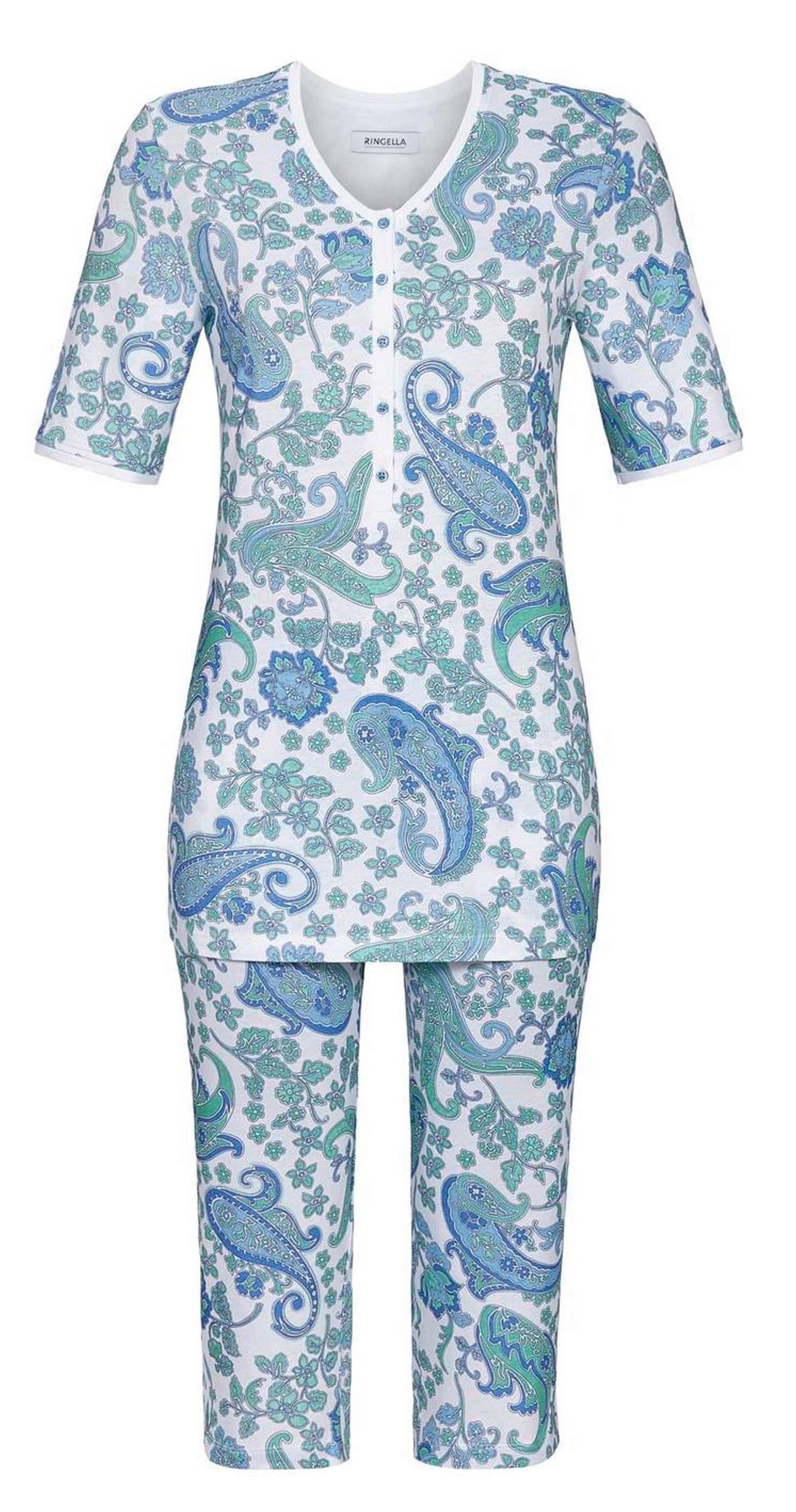 tlg) Pyjama Ringella Damen Schlafanzug (2 Paisley Muster Ringella