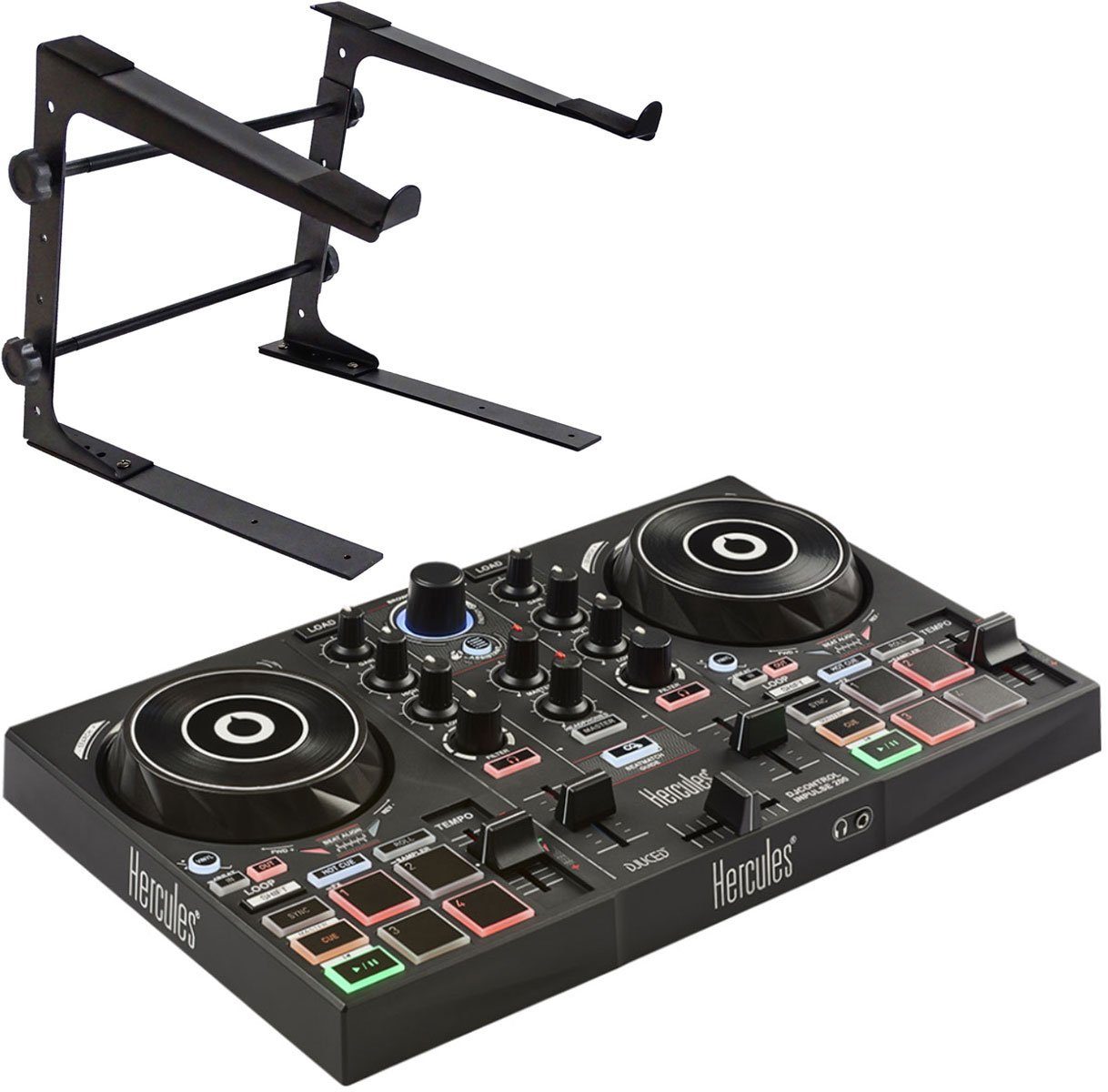 Hercules DJControl Starlight DJ Controller, USB, Black/Black