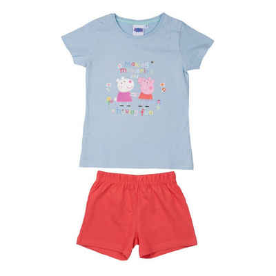 Peppa Pig Schlafanzug Peppa Wutz Mädchen Kinder Pyjama Gr. 98 bis 116, 100% Baumwolle