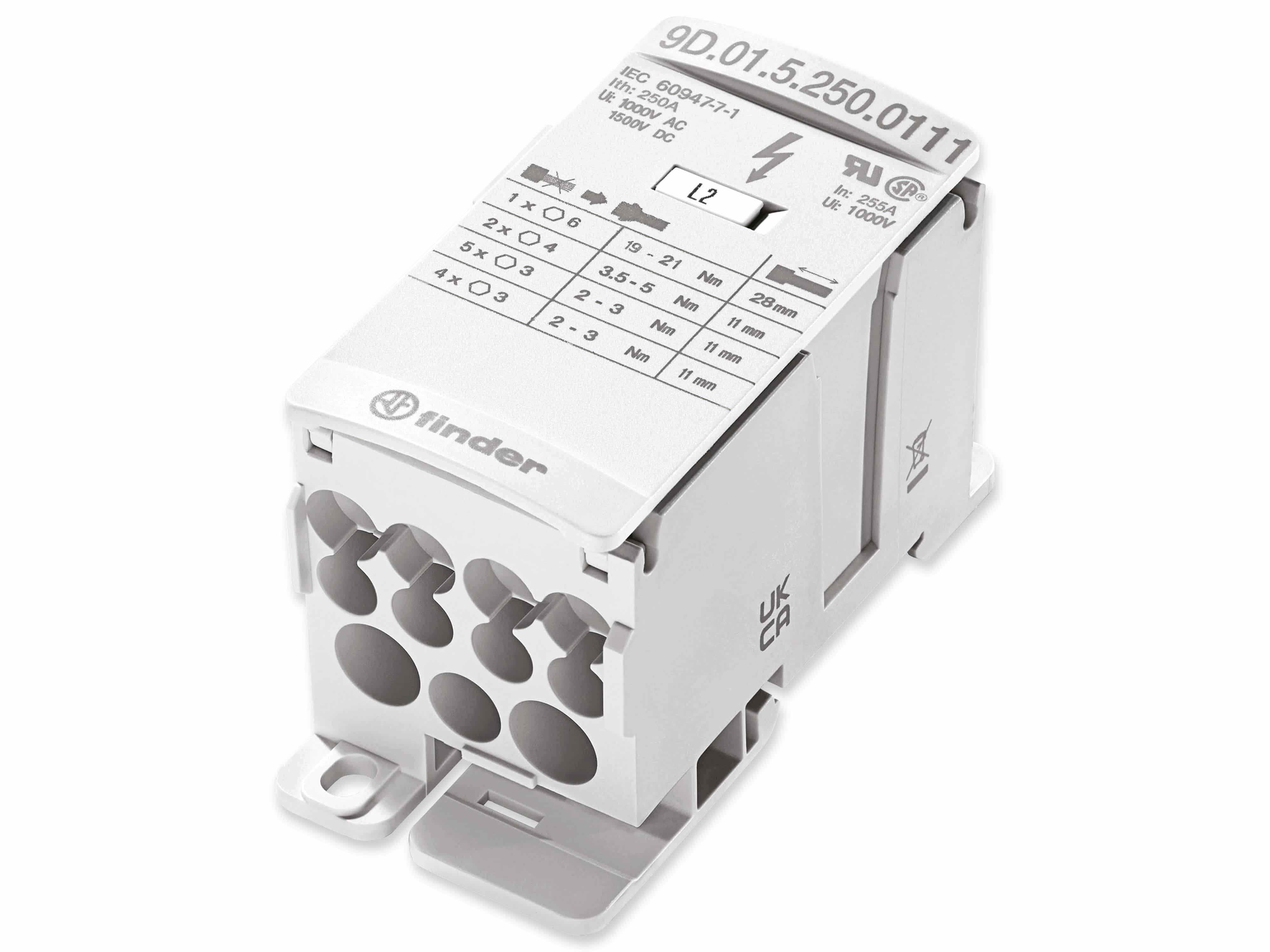 finder Verteilerbox FINDER Terminal Block 9D.01.5.250.0111, 250 A